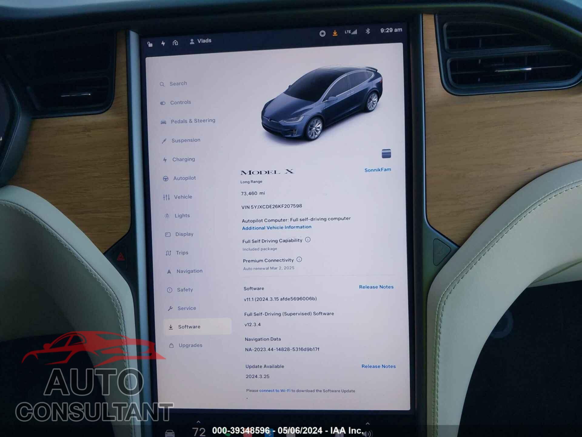 TESLA MODEL X 2019 - 5YJXCDE26KF207598