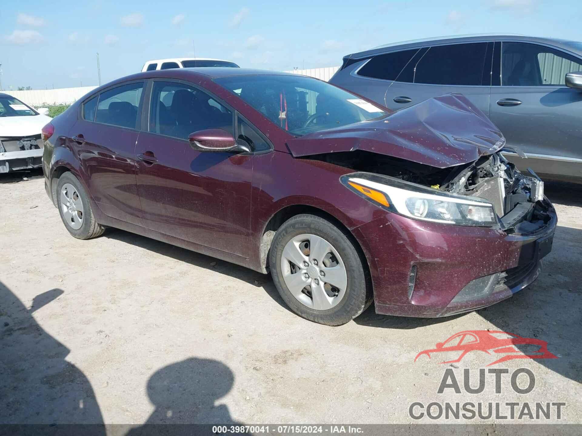 KIA FORTE 2018 - 3KPFL4A73JE230001