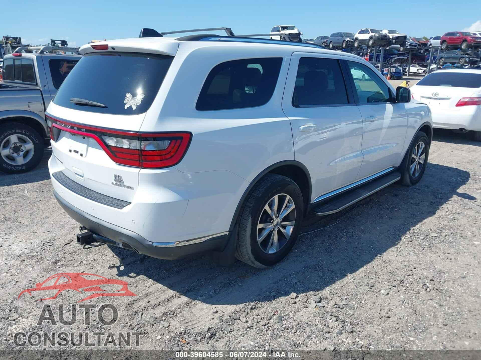 DODGE DURANGO 2016 - 1C4RDHDG6GC476909