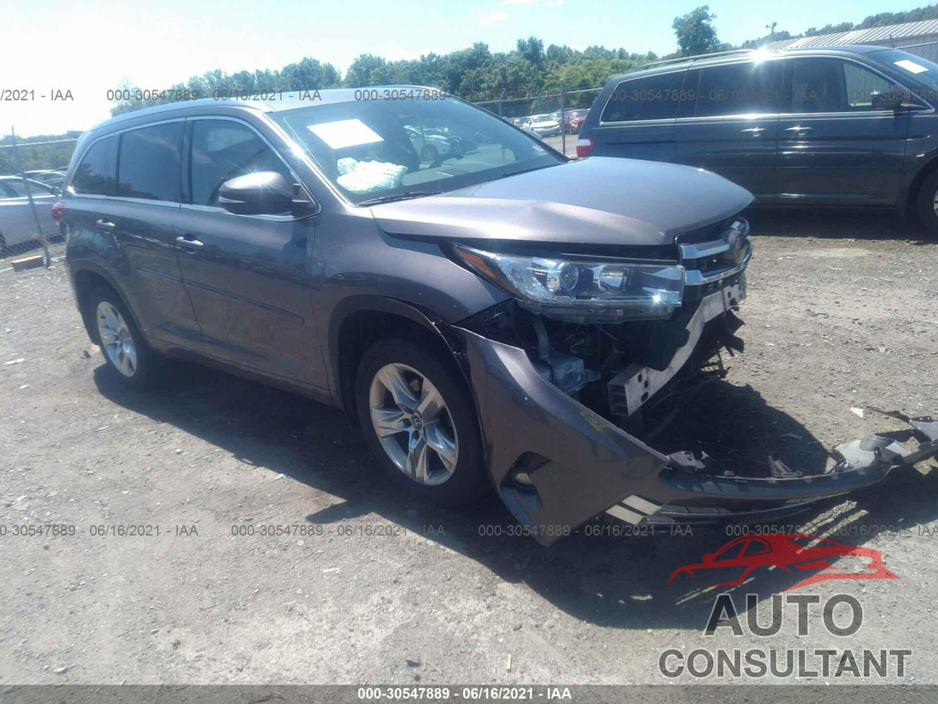 TOYOTA HIGHLANDER 2017 - 5TDDZRFH0HS412680