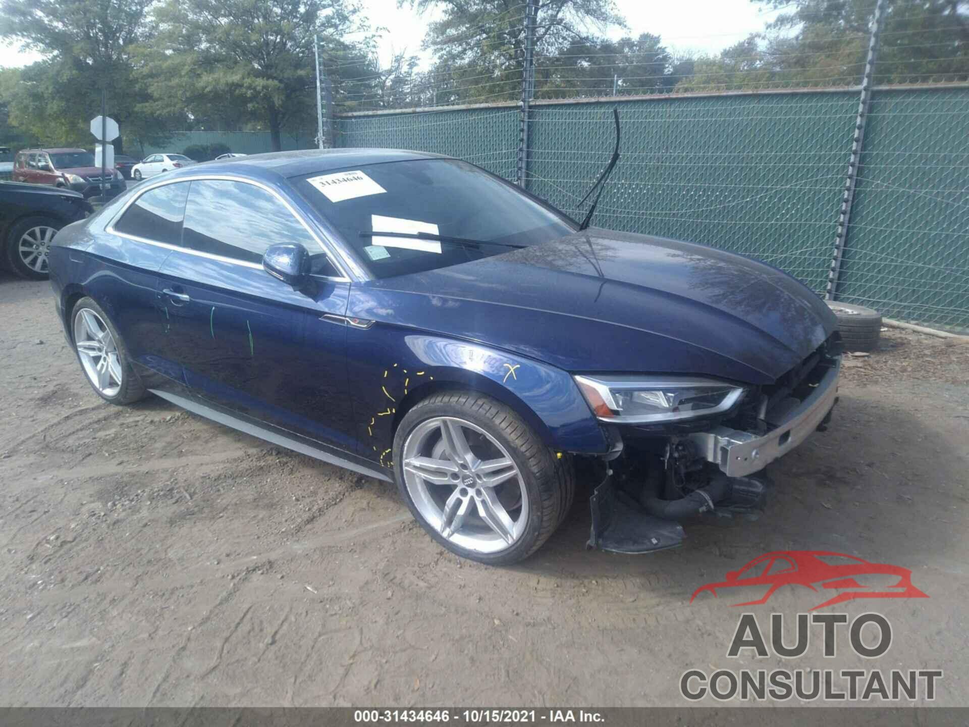 AUDI A5 COUPE 2019 - WAUTNAF58KA016903