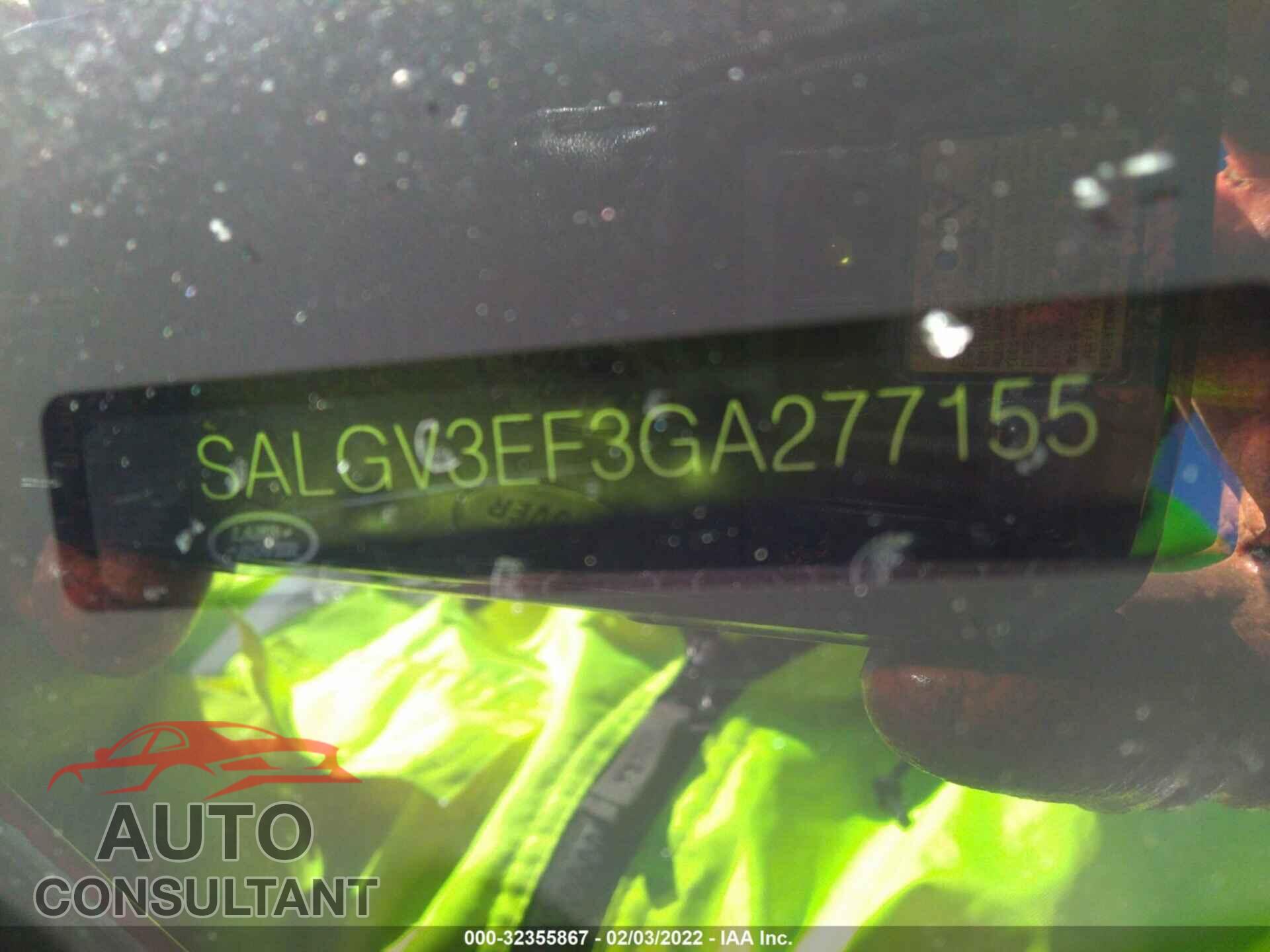 LAND ROVER RANGE ROVER 2016 - SALGV3EF3GA277155