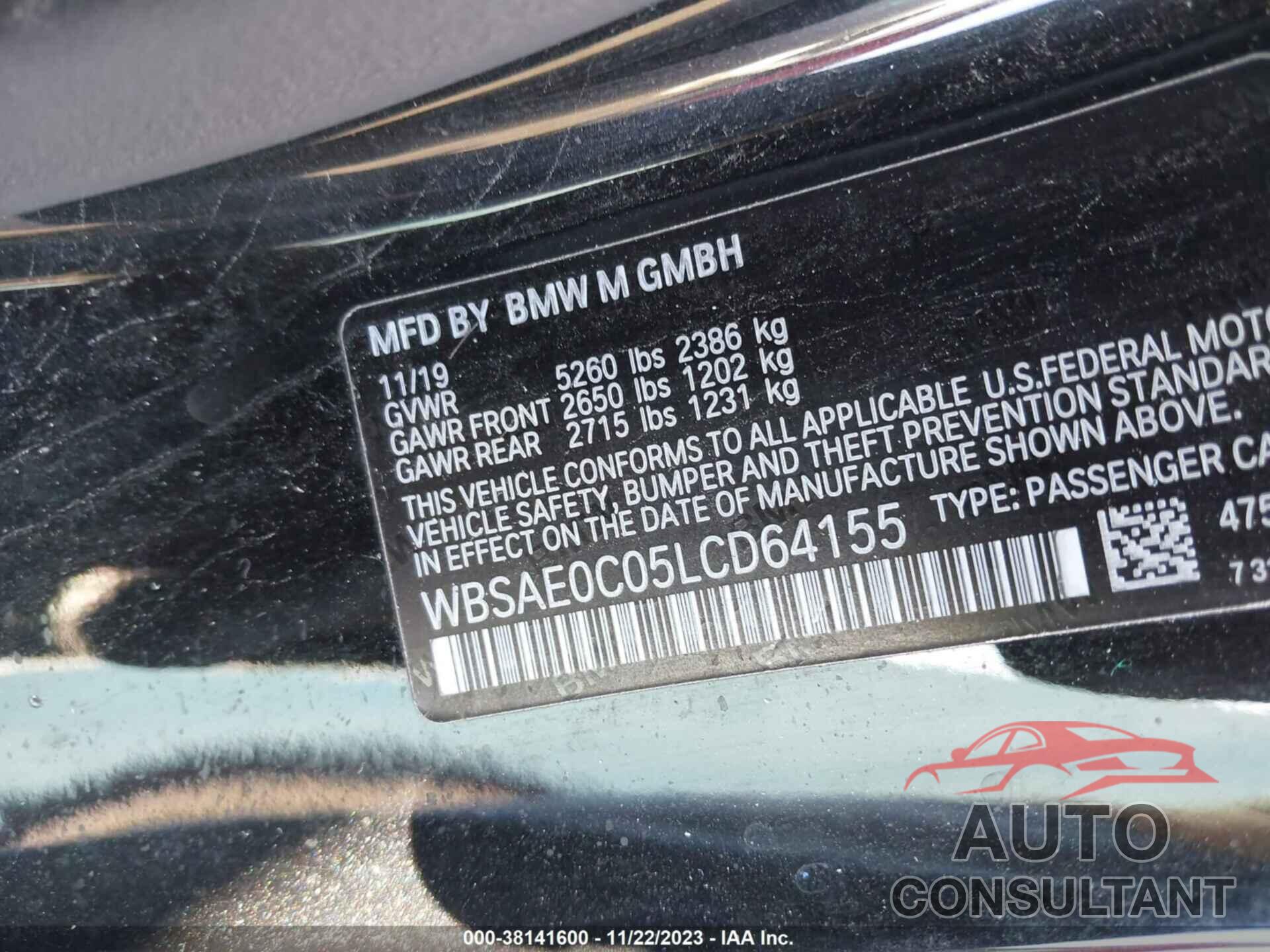 BMW M8 2020 - WBSAE0C05LCD64155