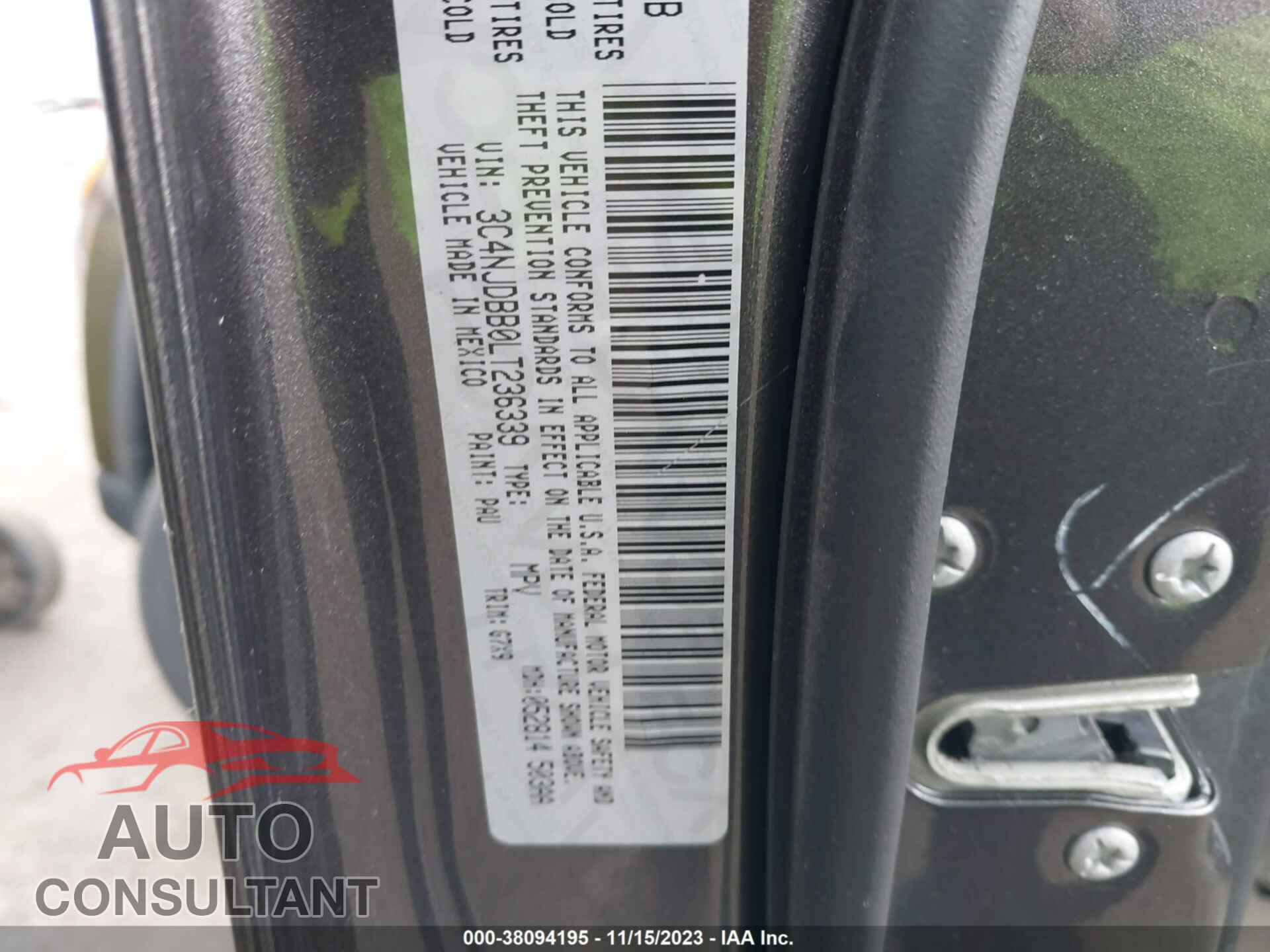 JEEP COMPASS 2020 - 3C4NJDBB0LT236339