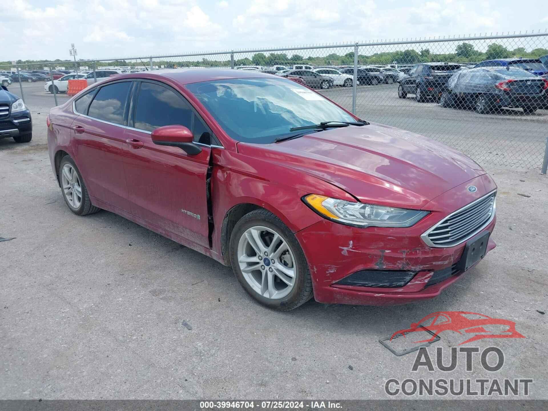 FORD FUSION HYBRID 2018 - 3FA6P0LU6JR141473