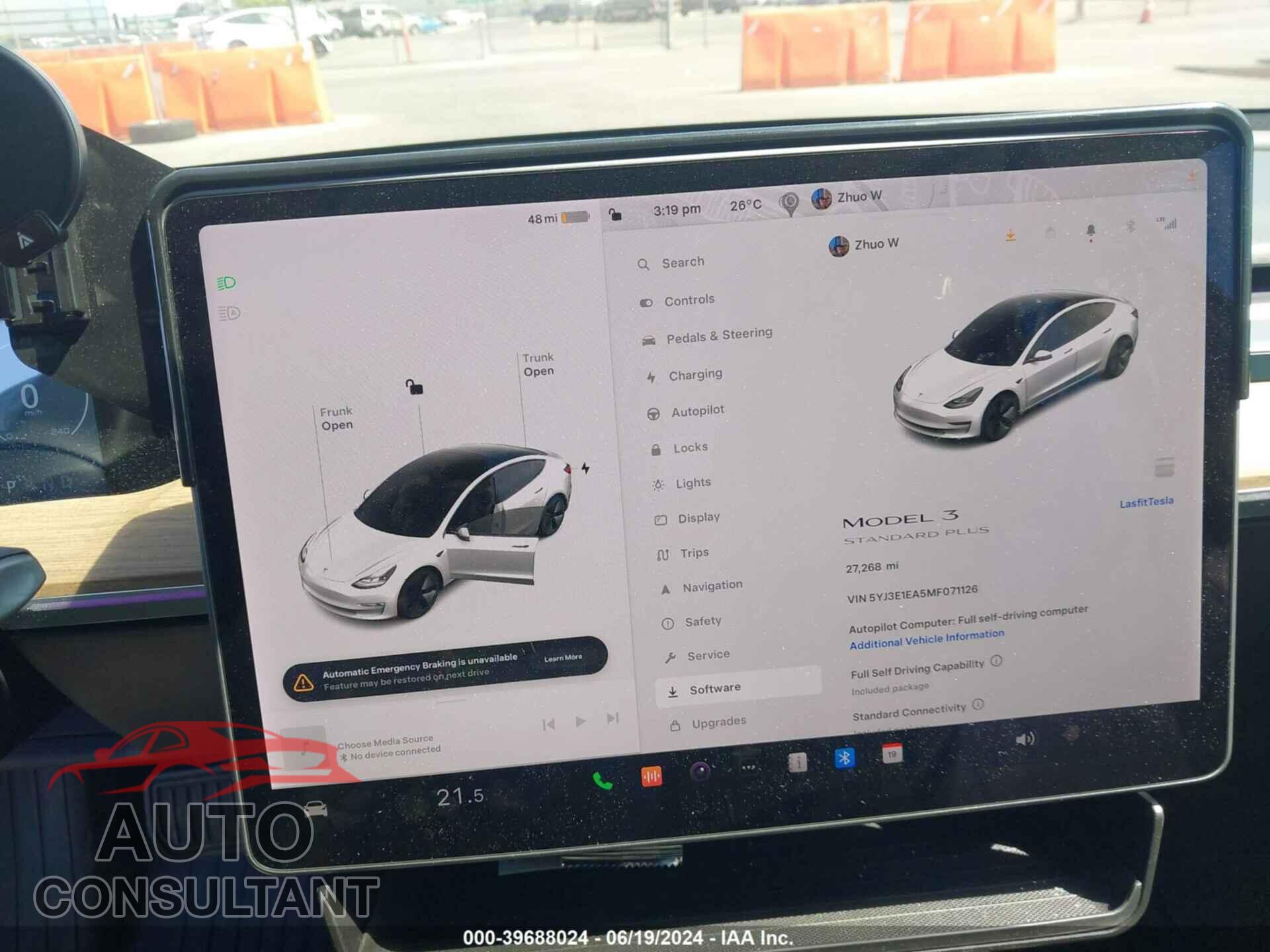 TESLA MODEL 3 2021 - 5YJ3E1EA5MF071126