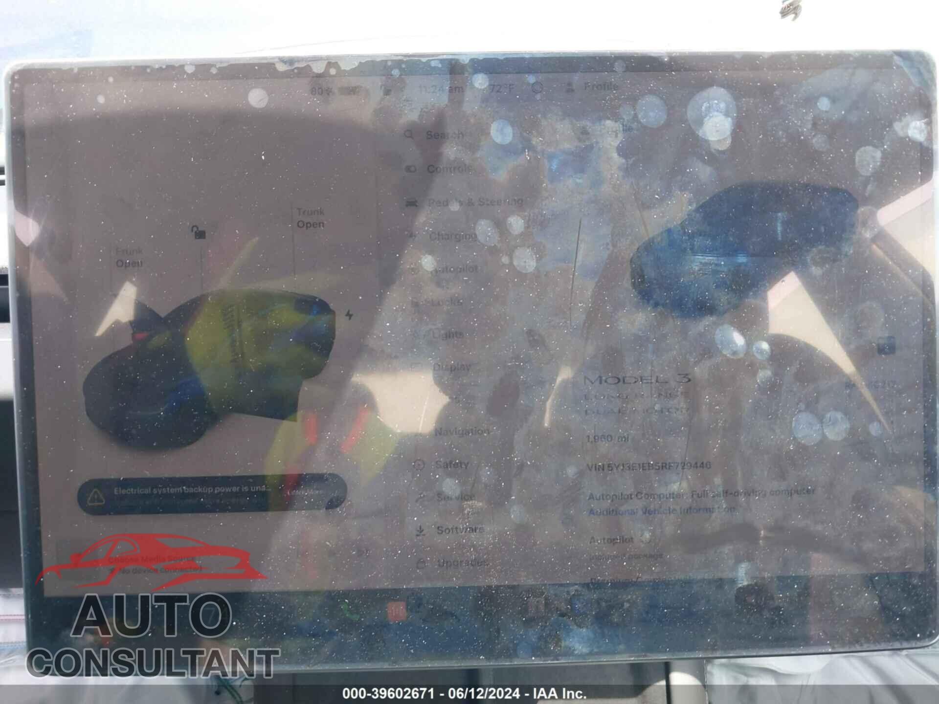 TESLA MODEL 3 2024 - 5YJ3E1EB5RF729446
