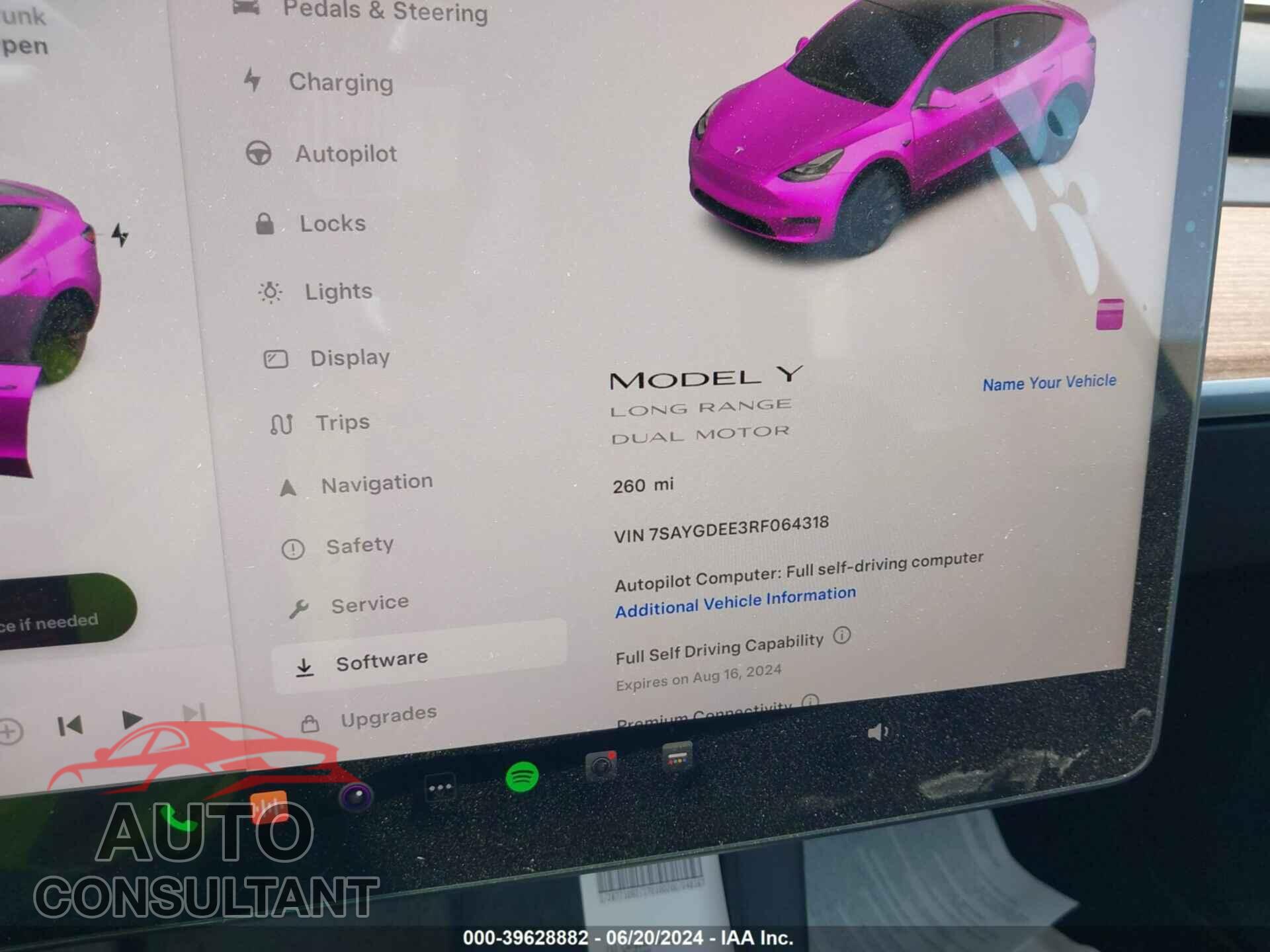 TESLA MODEL Y 2024 - 7SAYGDEE3RF064318
