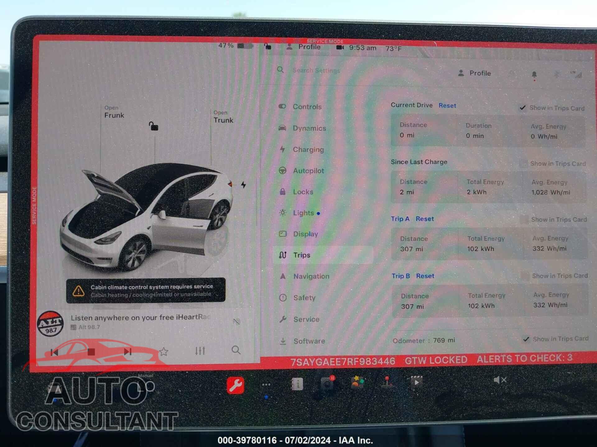 TESLA MODEL Y 2024 - 7SAYGAEE7RF983446