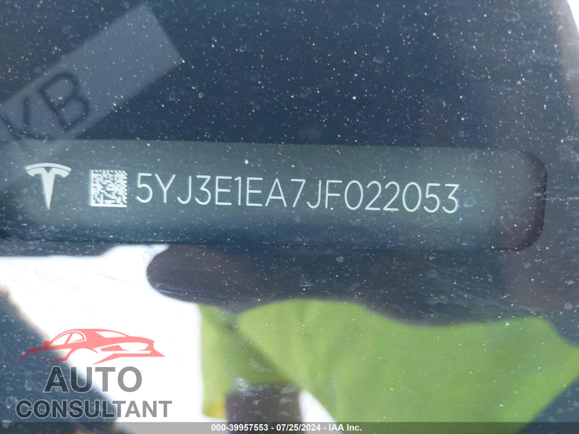 TESLA MODEL 3 2018 - 5YJ3E1EA7JF022053