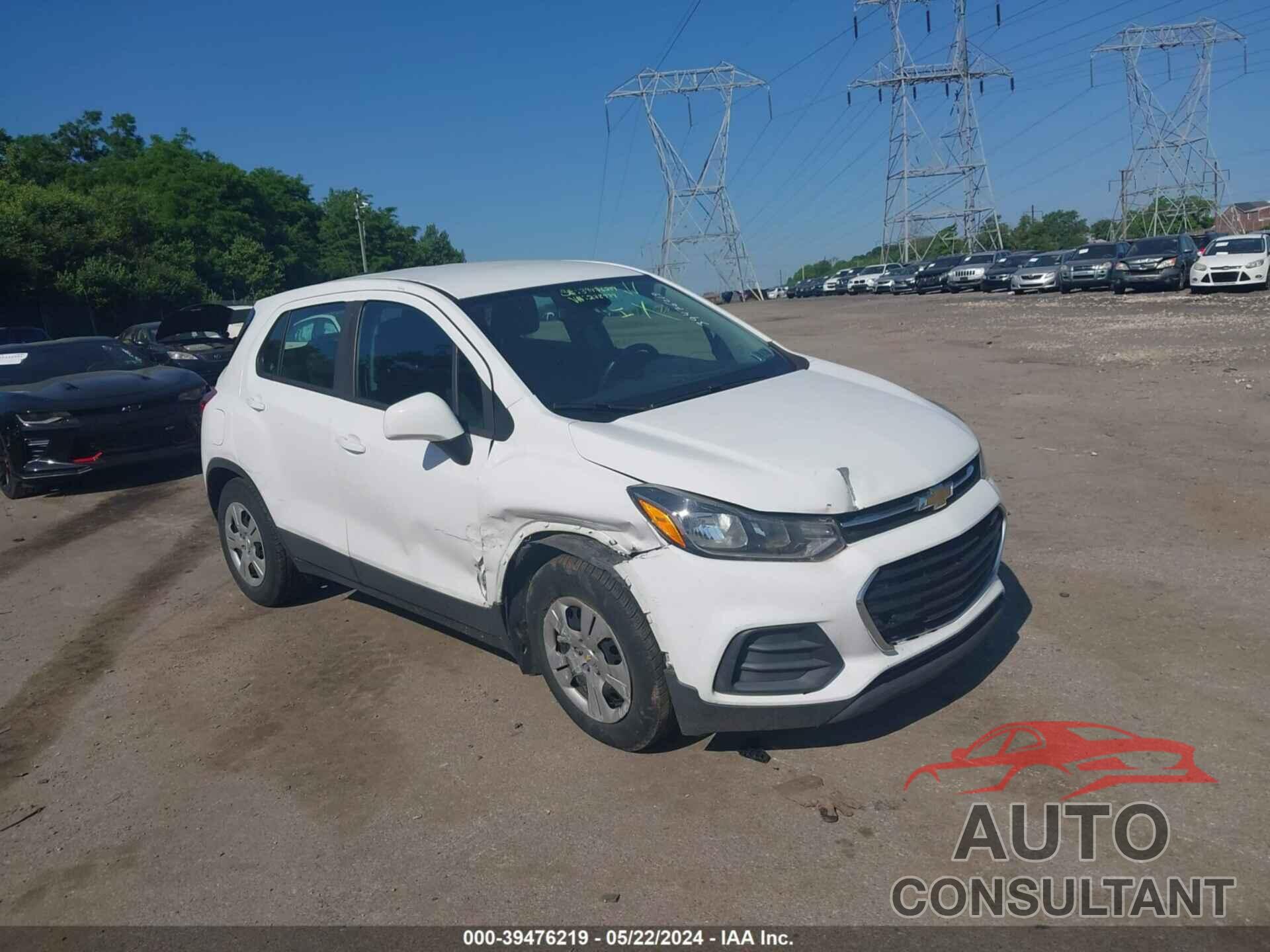 CHEVROLET TRAX 2017 - 3GNCJKSB1HL278979