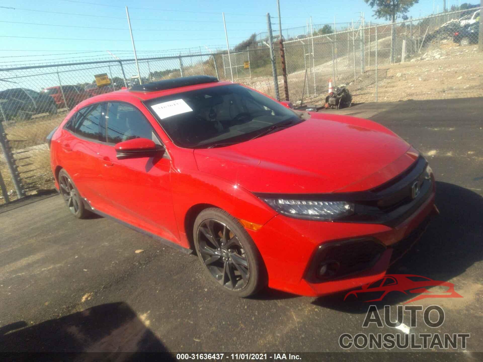 HONDA CIVIC HATCHBACK 2017 - SHHFK7H91HU232537