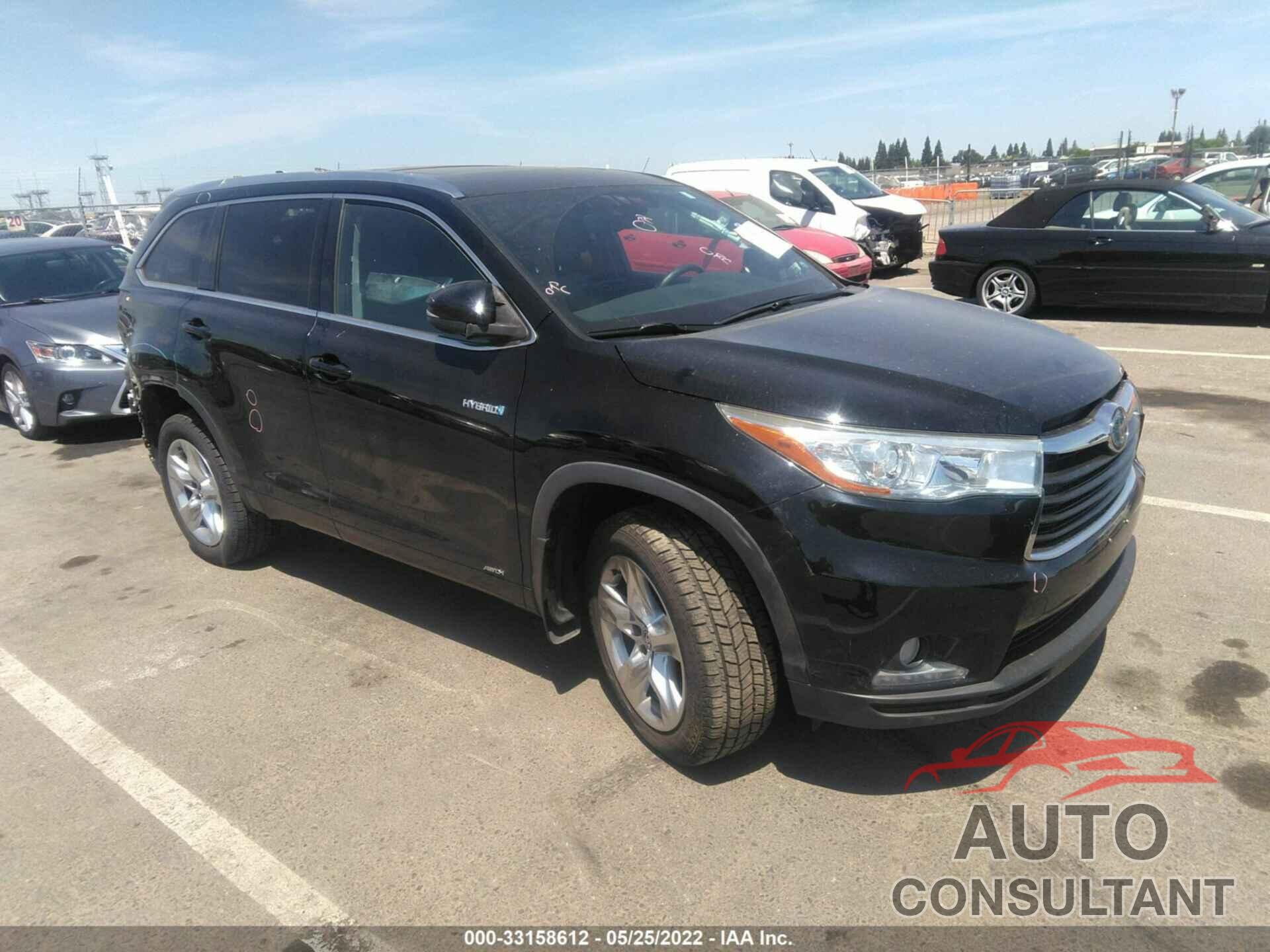 TOYOTA HIGHLANDER HYBRID 2016 - 5TDDCRFH3GS015495