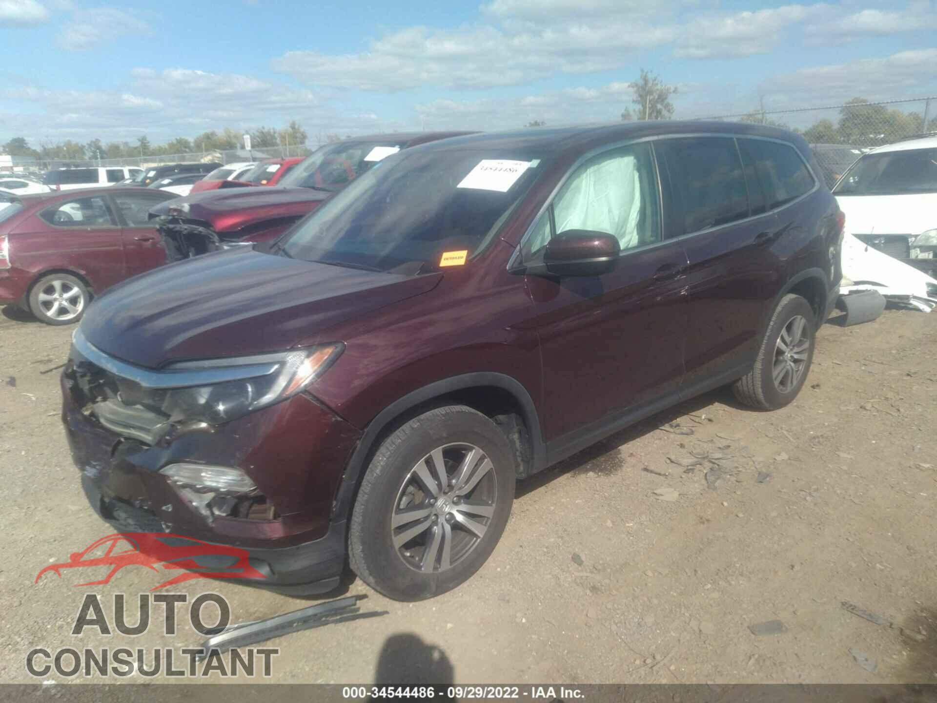 HONDA PILOT 2016 - 5FNYF6H54GB071234