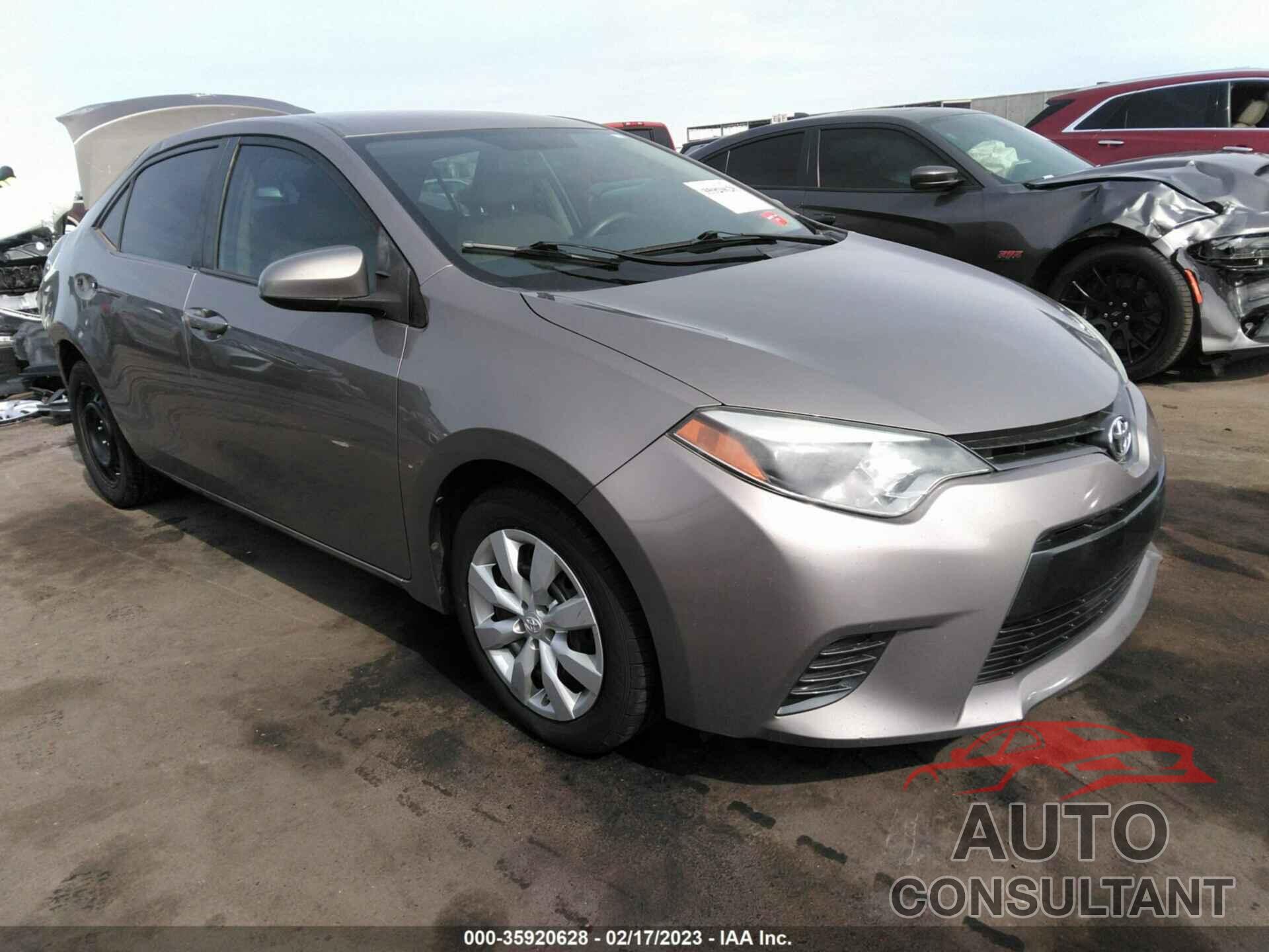 TOYOTA COROLLA 2016 - 2T1BURHE1GC549353