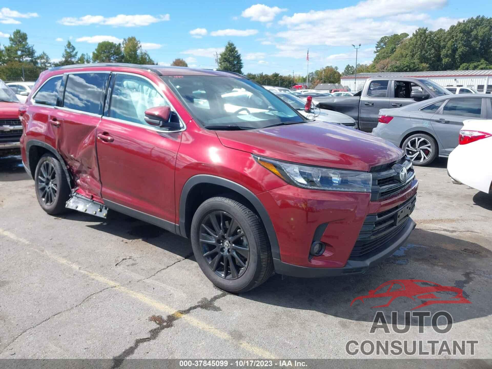 TOYOTA HIGHLANDER 2019 - 5TDKZRFH6KS368036