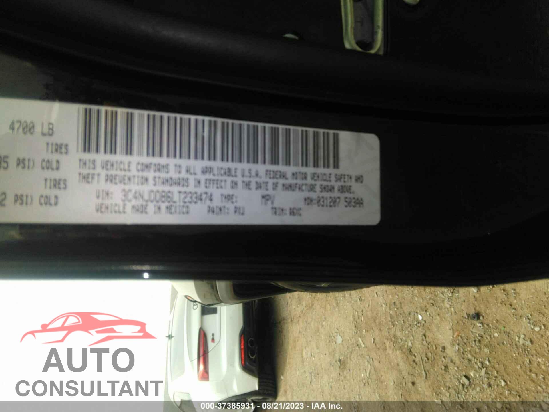 JEEP COMPASS 2020 - 3C4NJDDB6LT233474