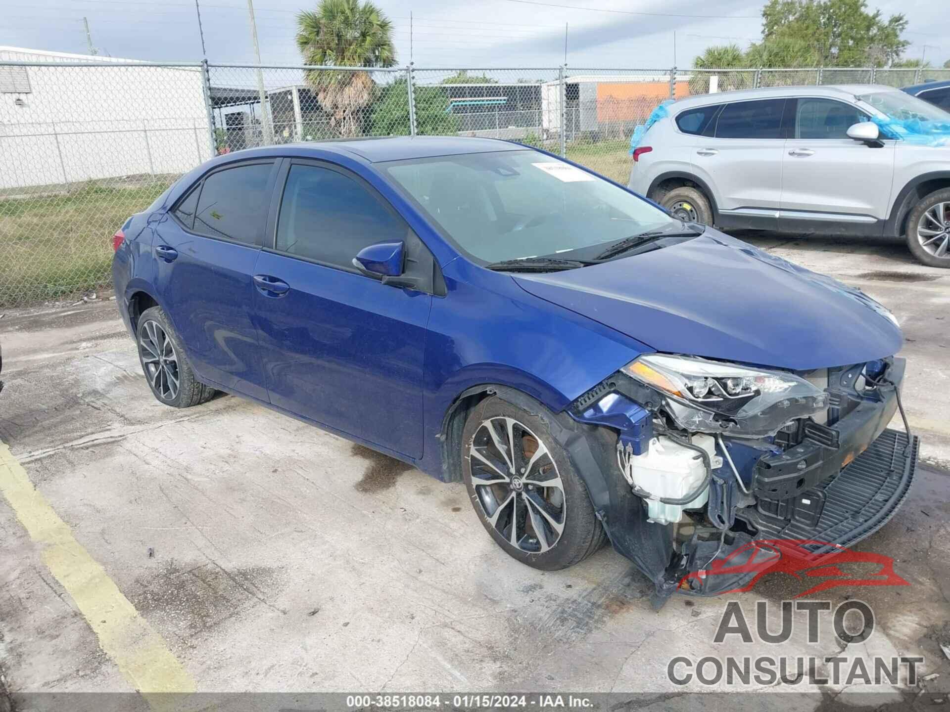 TOYOTA COROLLA 2019 - 2T1BURHE1KC221889