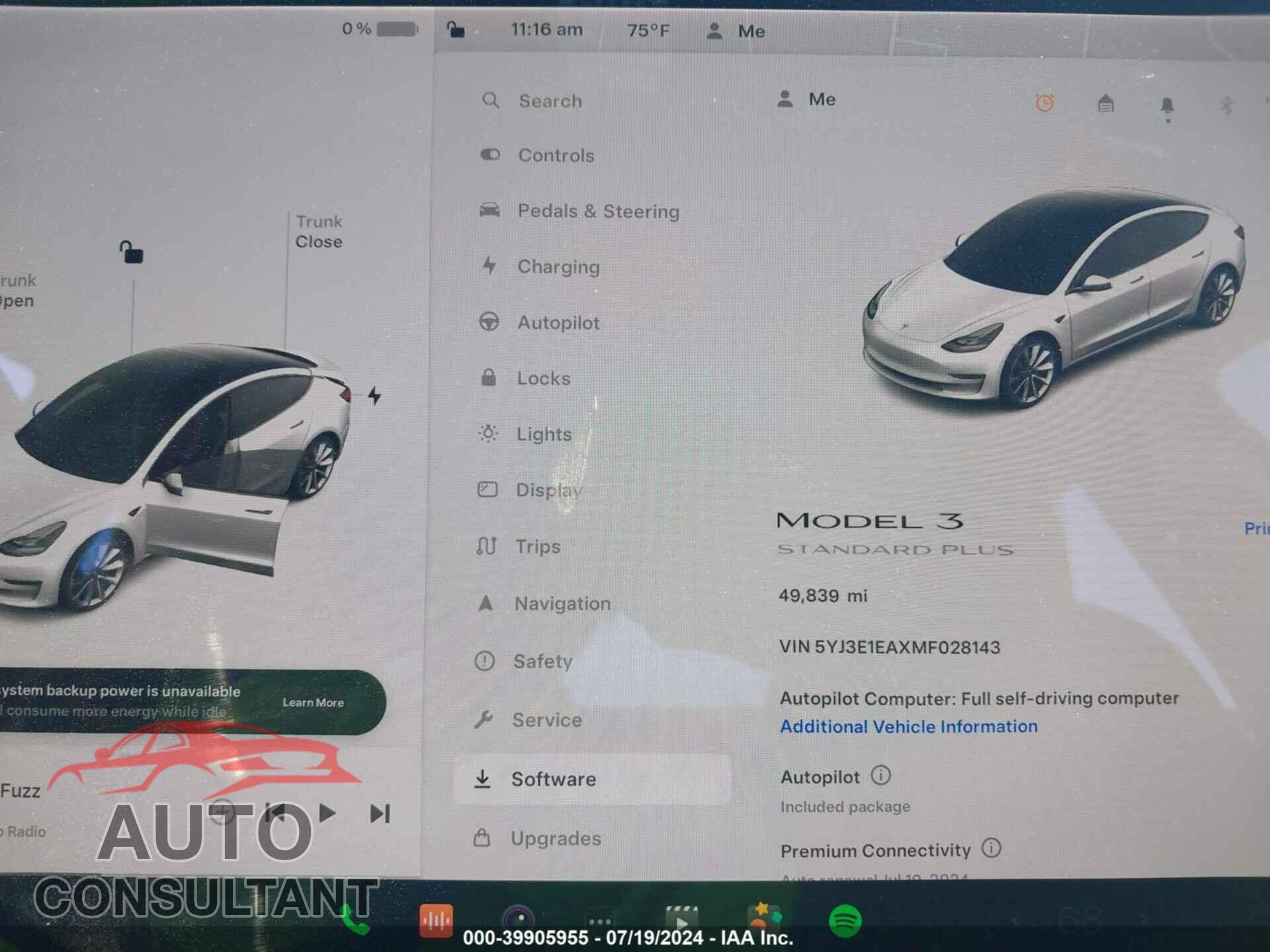 TESLA MODEL 3 2021 - 5YJ3E1EAXMF028143