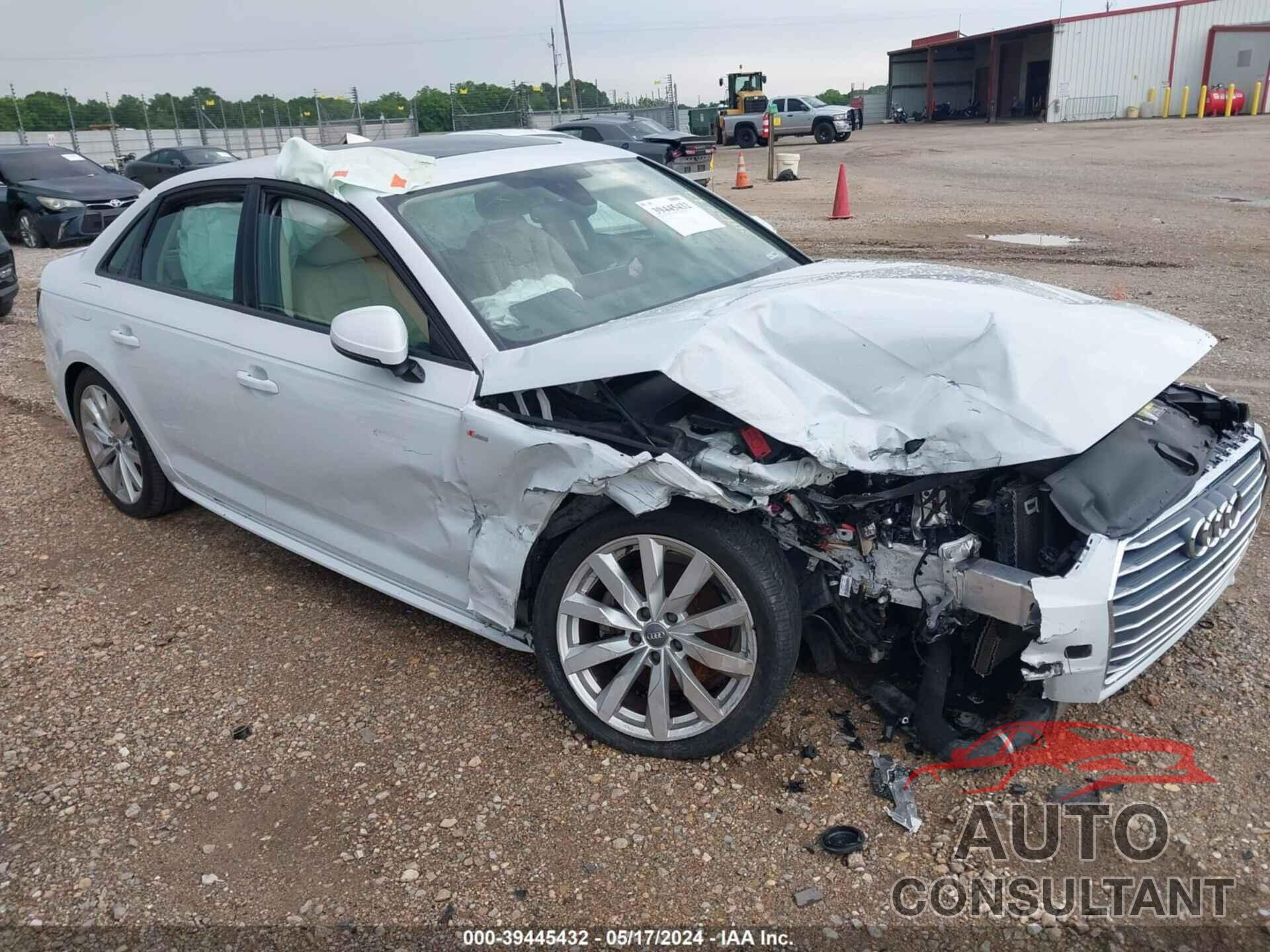 AUDI A4 2018 - WAUKMAF49JA222395