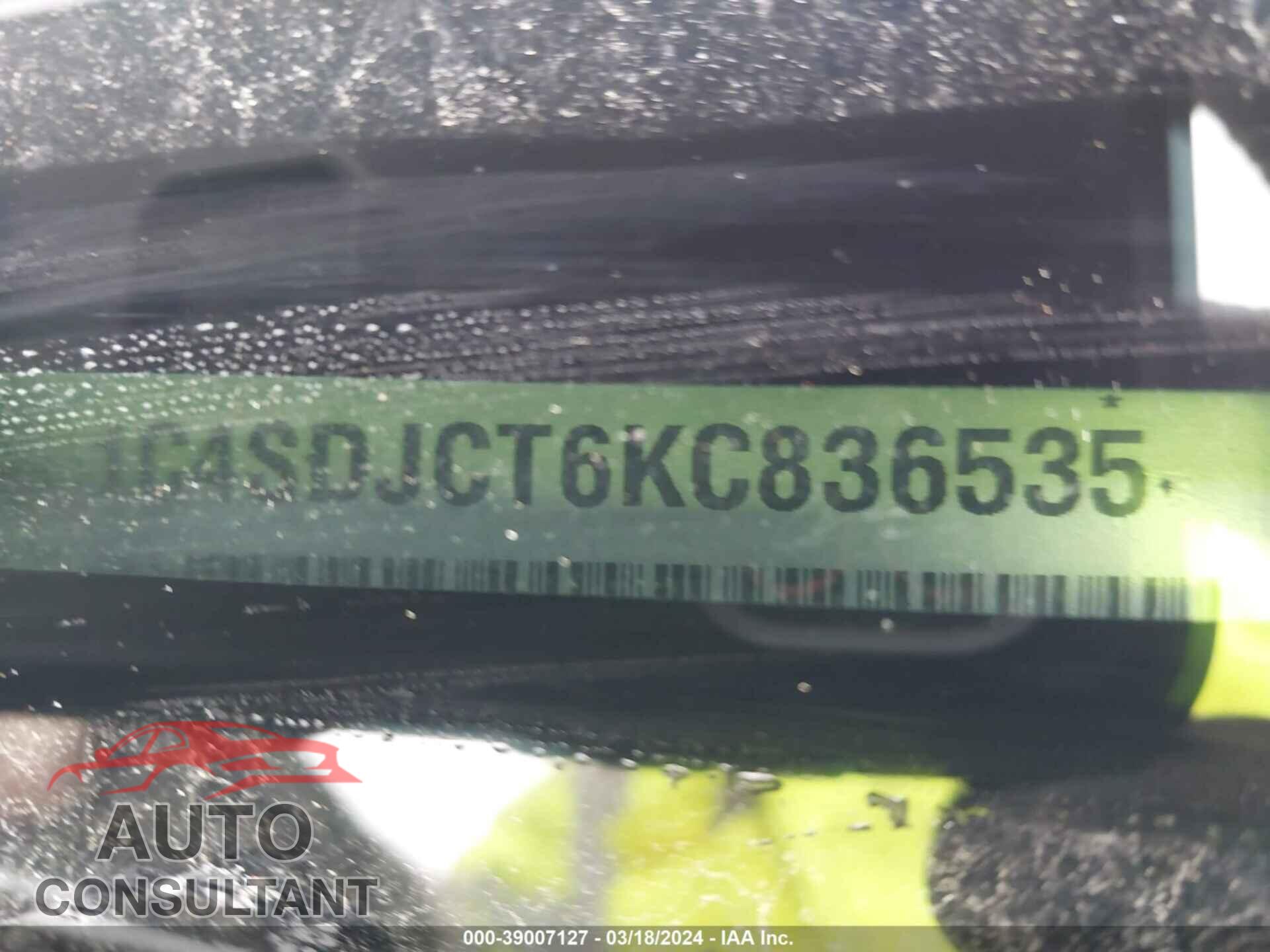 DODGE DURANGO 2019 - 1C4SDJCT6KC836535