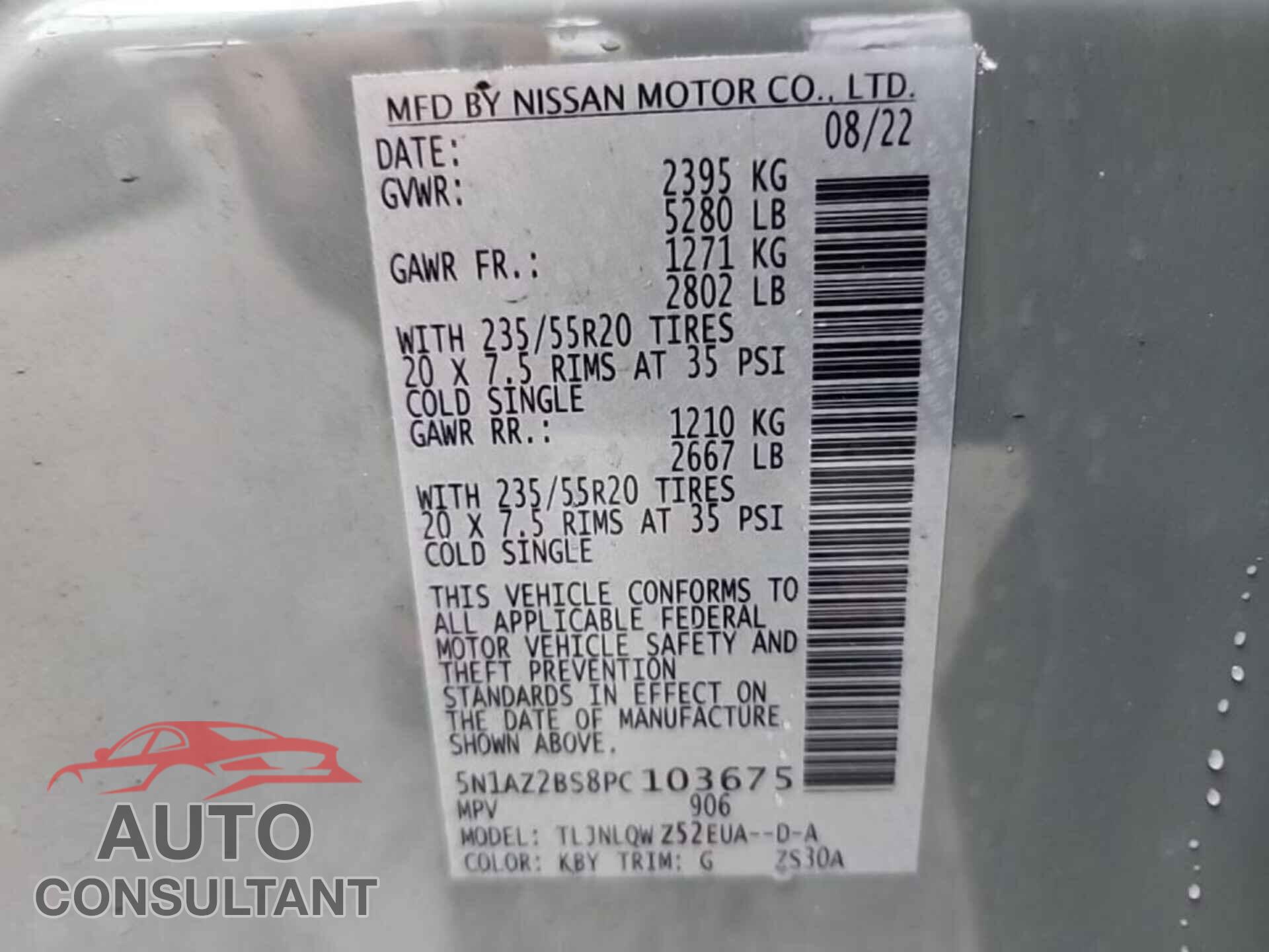 NISSAN MURANO 2023 - 5N1AZ2BS8PC103675