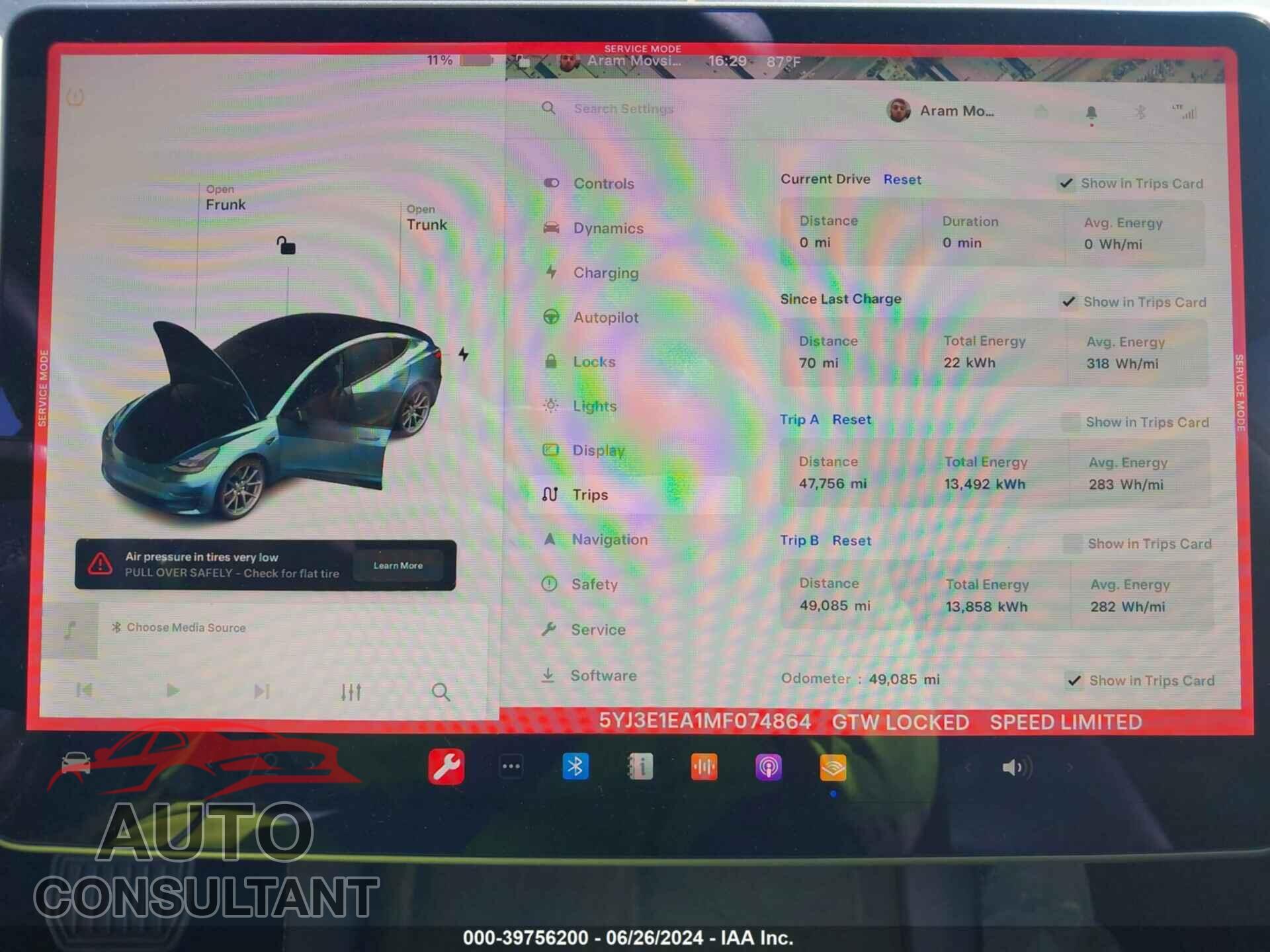 TESLA MODEL 3 2021 - 5YJ3E1EA1MF074864