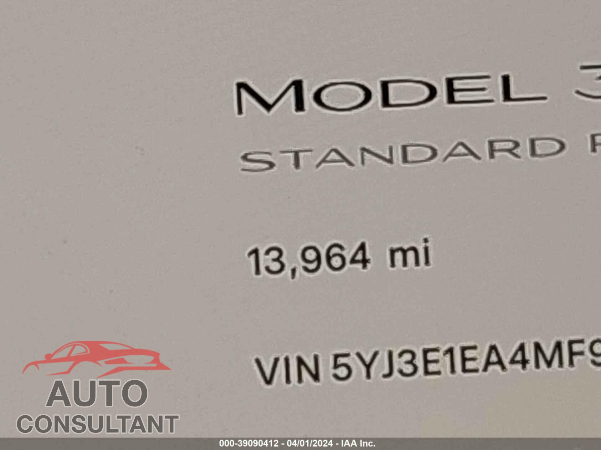 TESLA MODEL 3 2021 - 5YJ3E1EA4MF976960