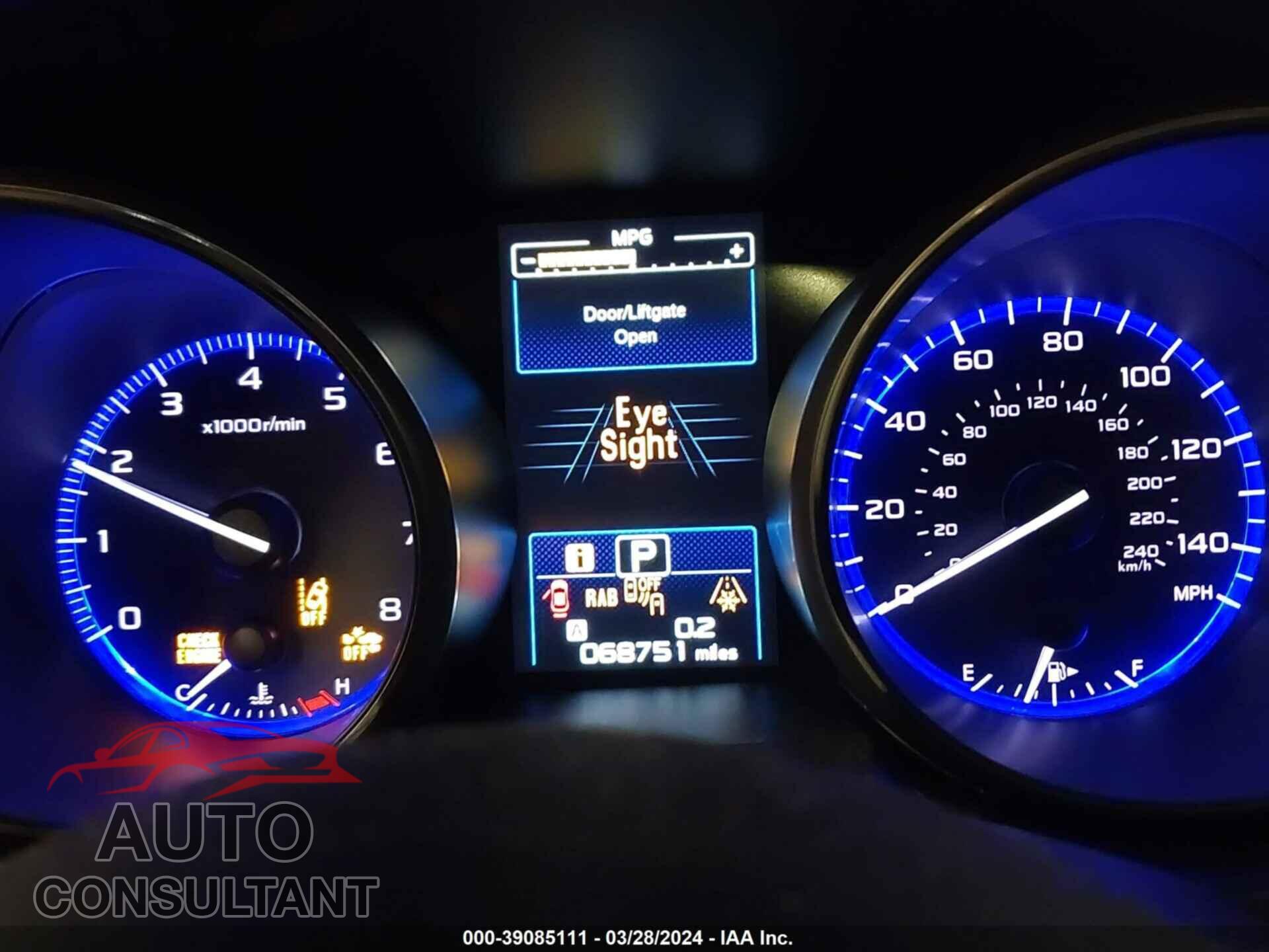 SUBARU OUTBACK 2018 - 4S4BSANC7J3257597