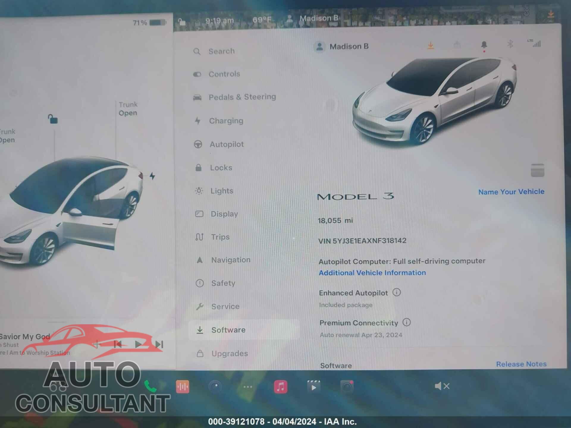 TESLA MODEL 3 2022 - 5YJ3E1EAXNF318142