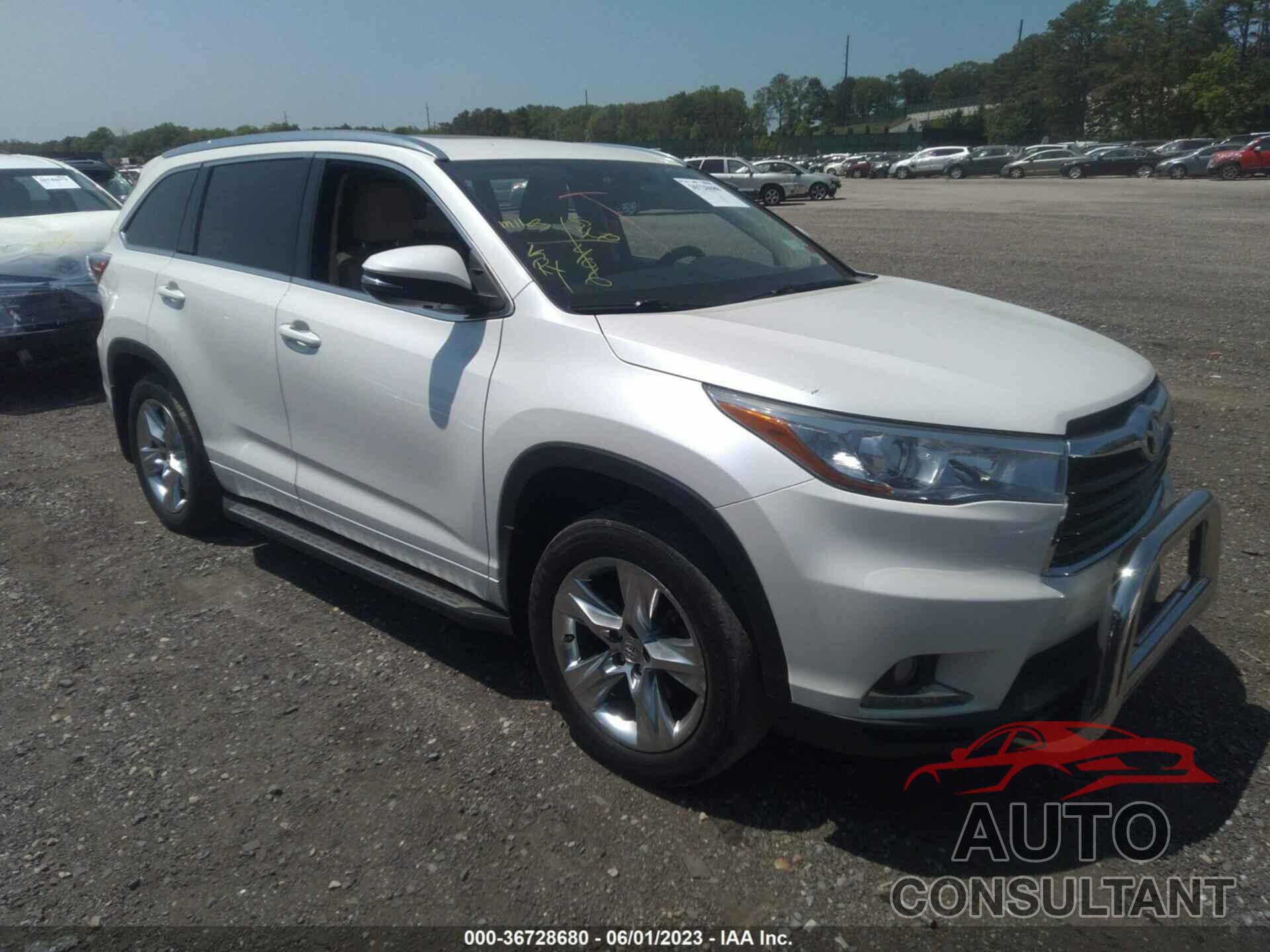 TOYOTA HIGHLANDER 2015 - 5TDDKRFH6FS193208