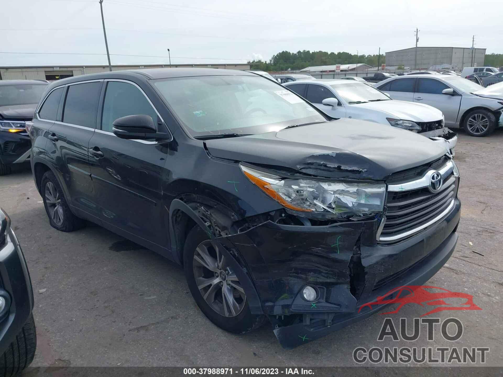 TOYOTA HIGHLANDER 2016 - 5TDZKRFHXGS147940