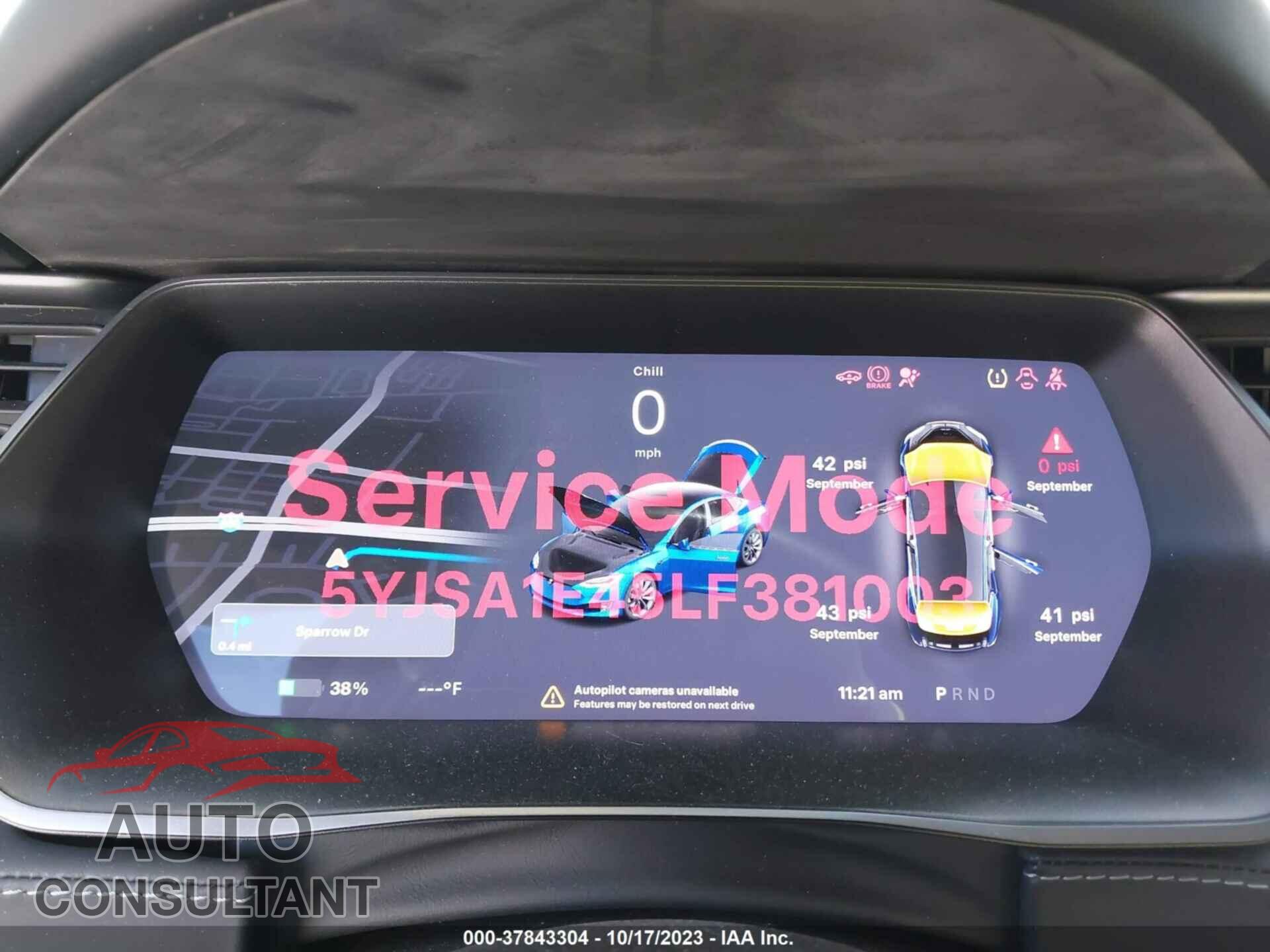 TESLA MODEL S 2020 - 5YJSA1E45LF381003