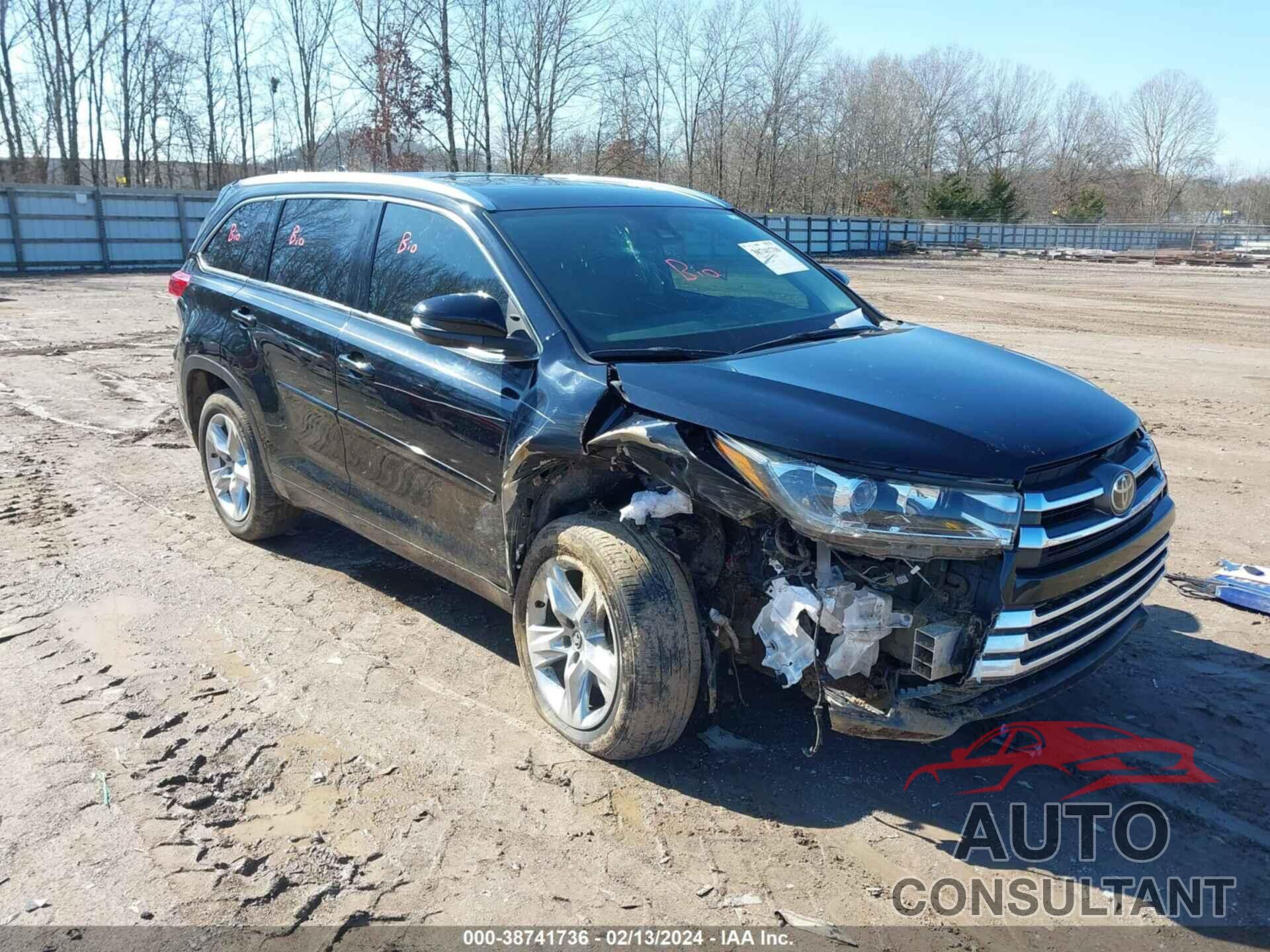 TOYOTA HIGHLANDER 2017 - 5TDYZRFH9HS230056