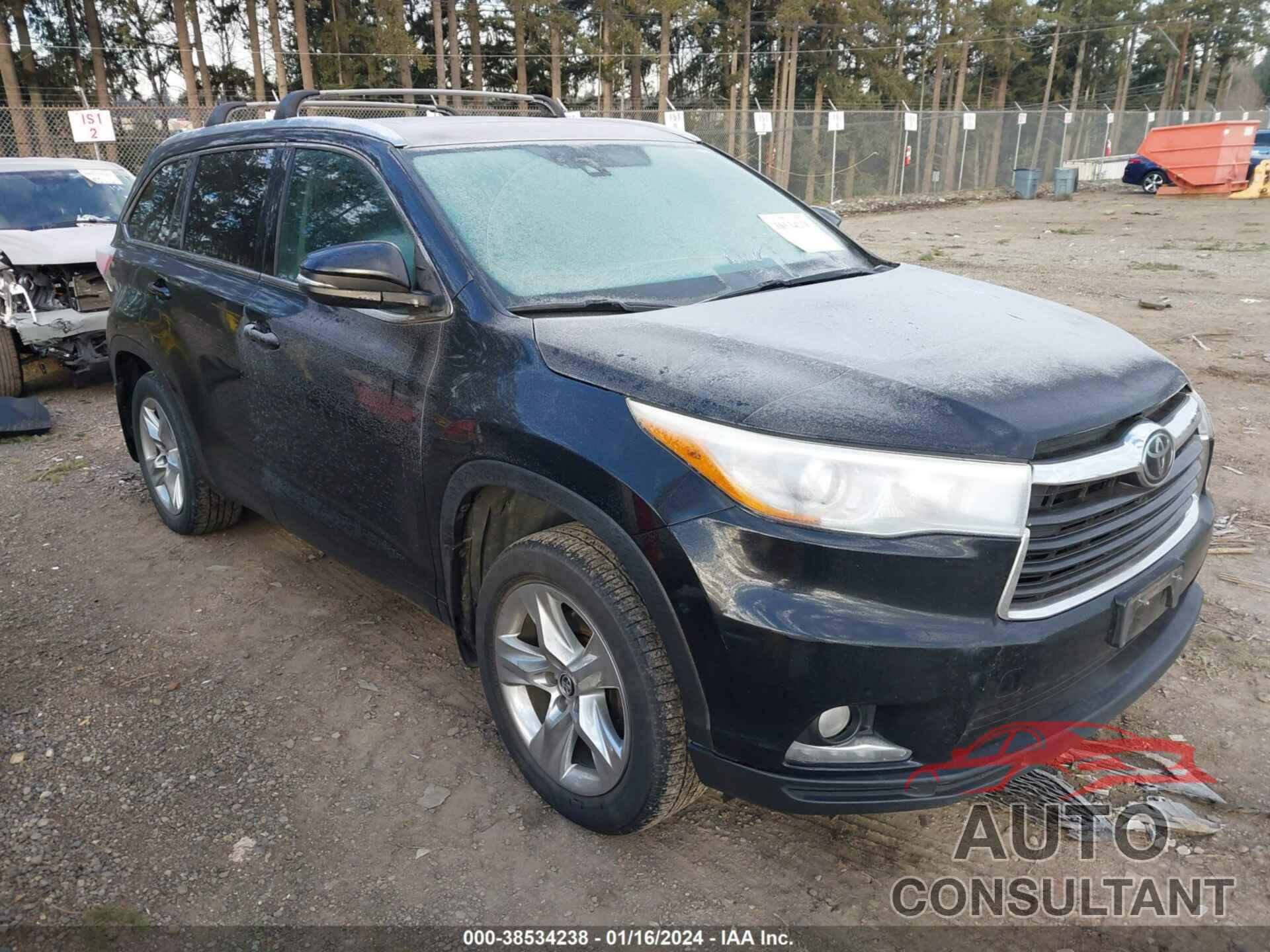 TOYOTA HIGHLANDER 2016 - 5TDDKRFH9GS278920