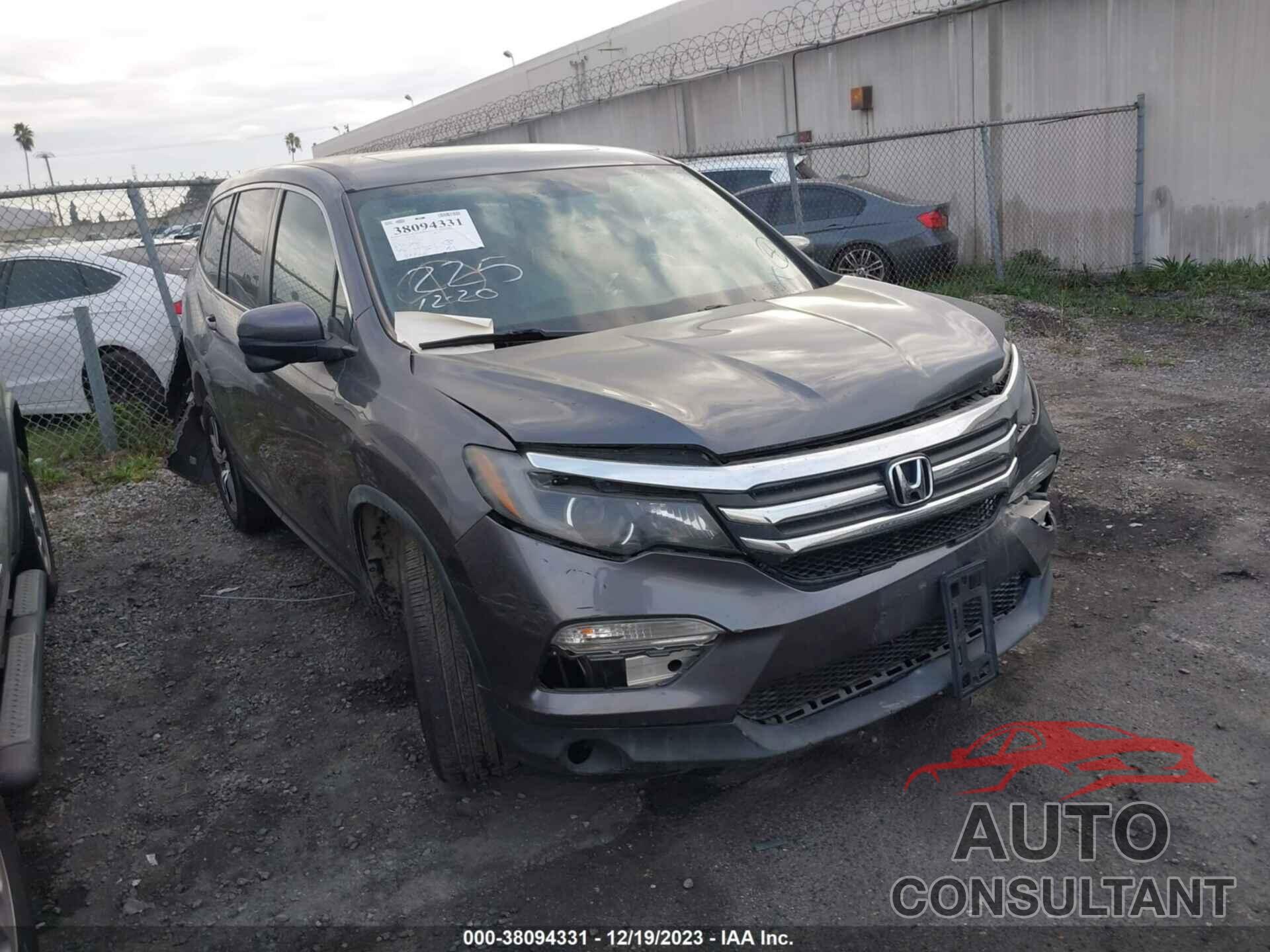 HONDA PILOT 2017 - 5FNYF5H87HB005380