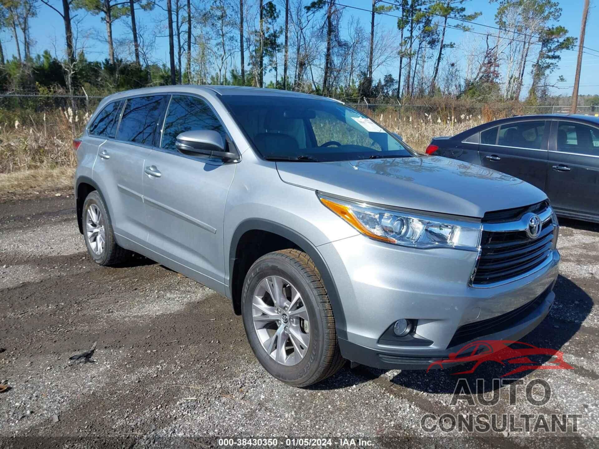 TOYOTA HIGHLANDER 2016 - 5TDZKRFHXGS125288