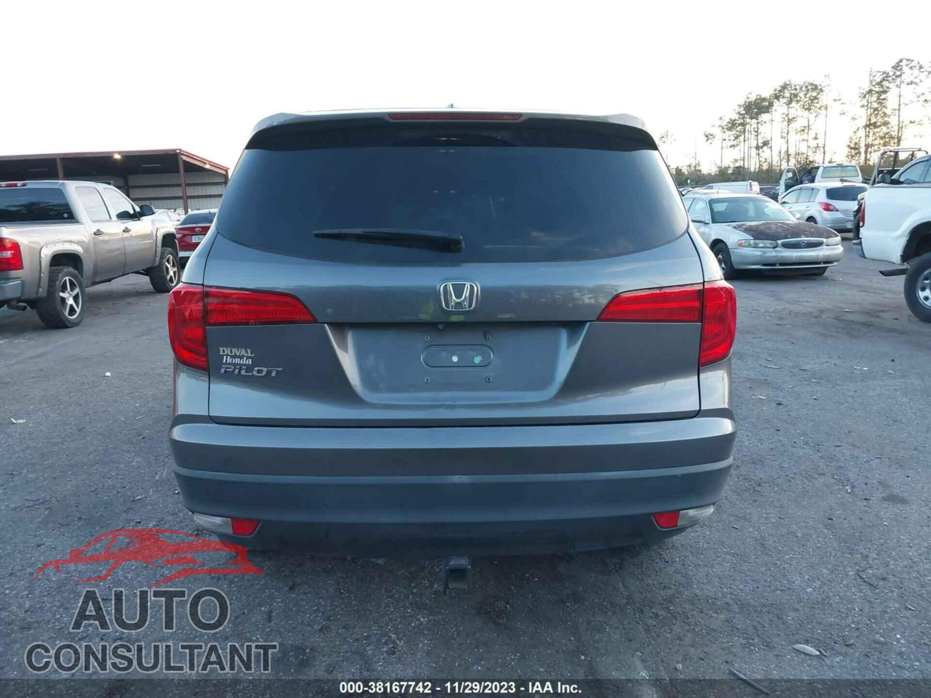 HONDA PILOT 2017 - 5FNYF5H55HB001009