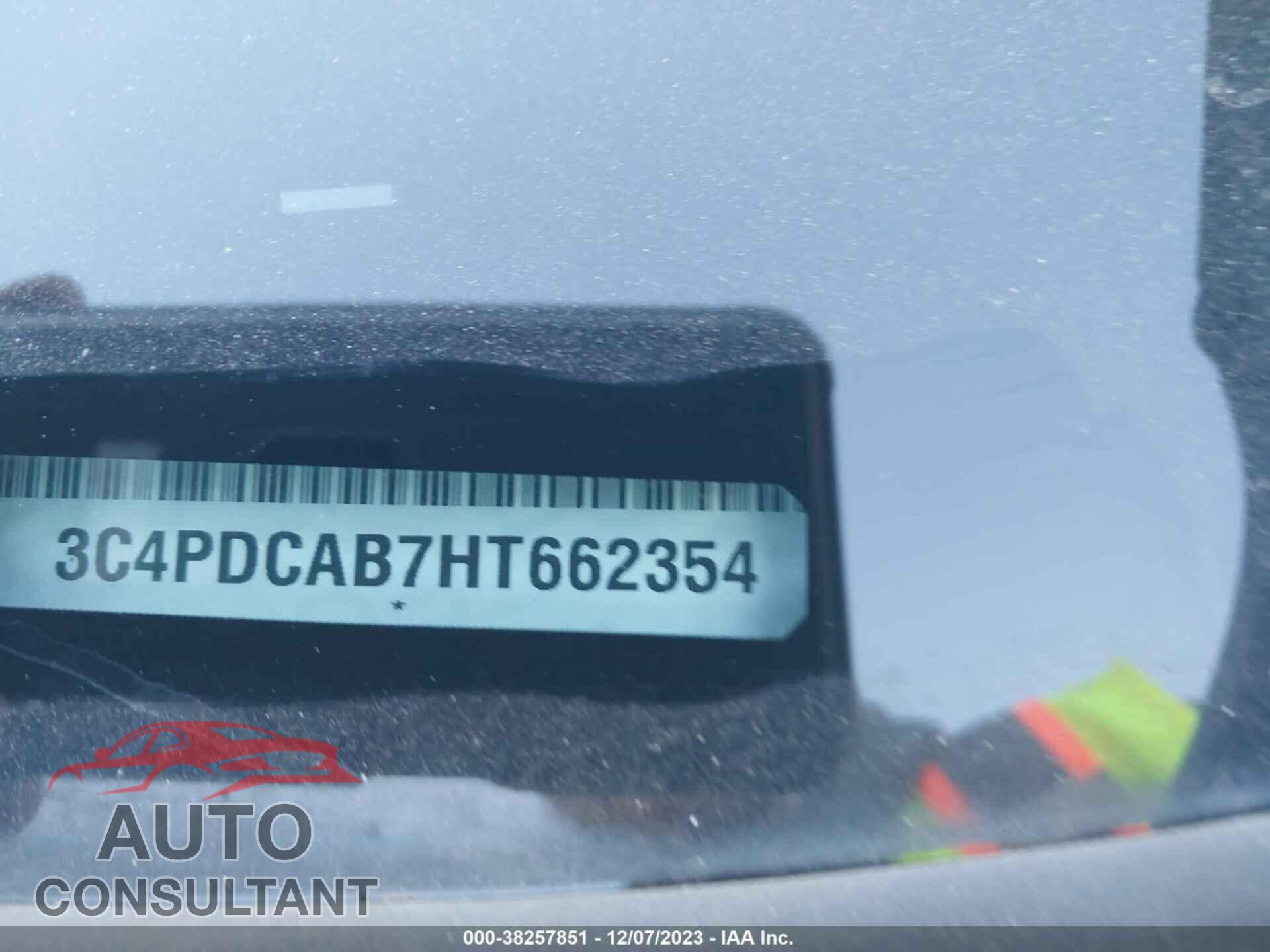 DODGE JOURNEY 2017 - 3C4PDCAB7HT662354