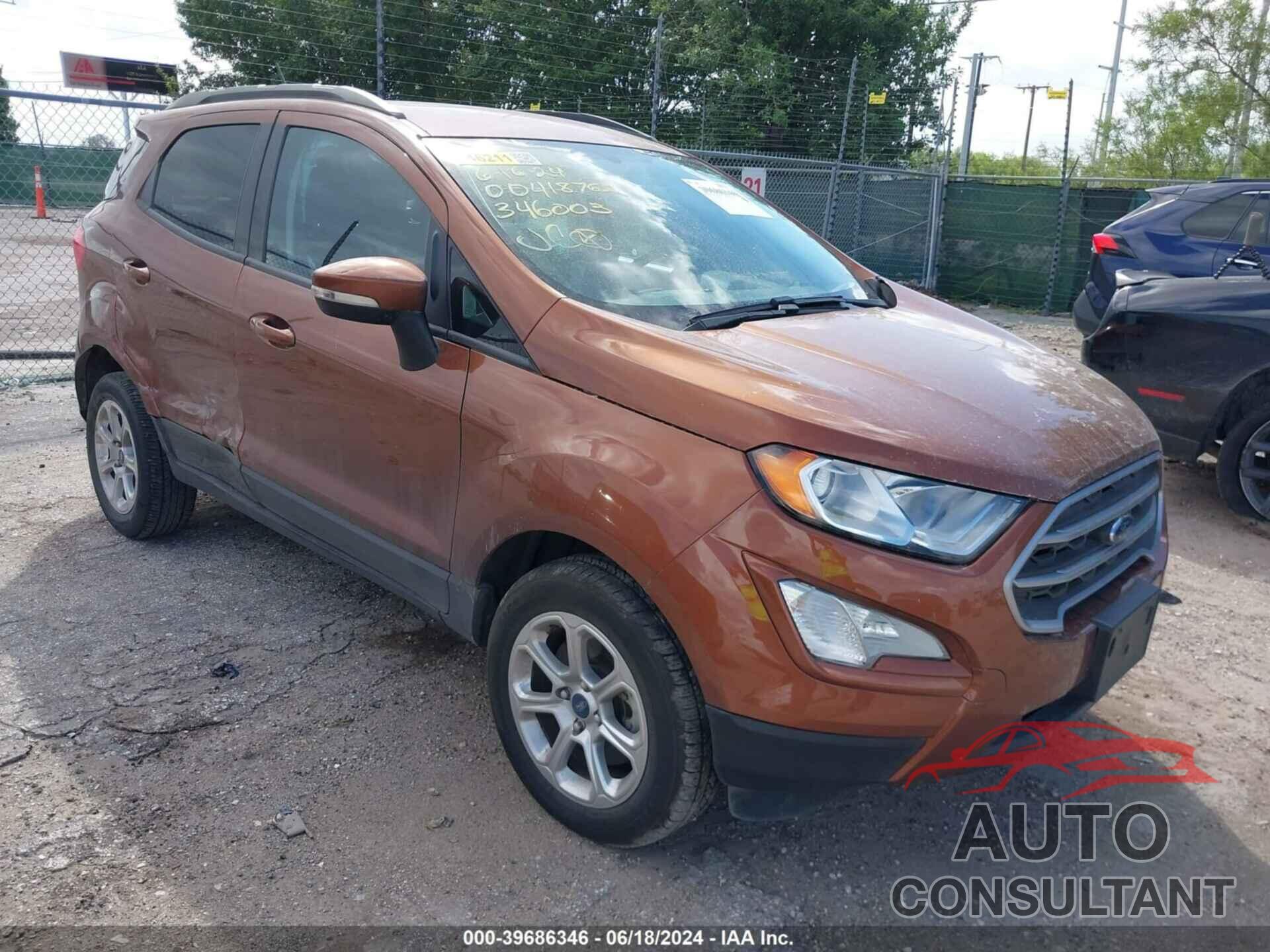 FORD ECOSPORT 2020 - MAJ6S3GL4LC346003