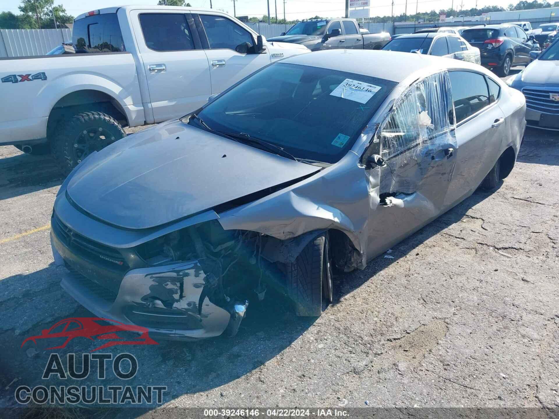 DODGE DART 2016 - 1C3CDFAA7GD584805
