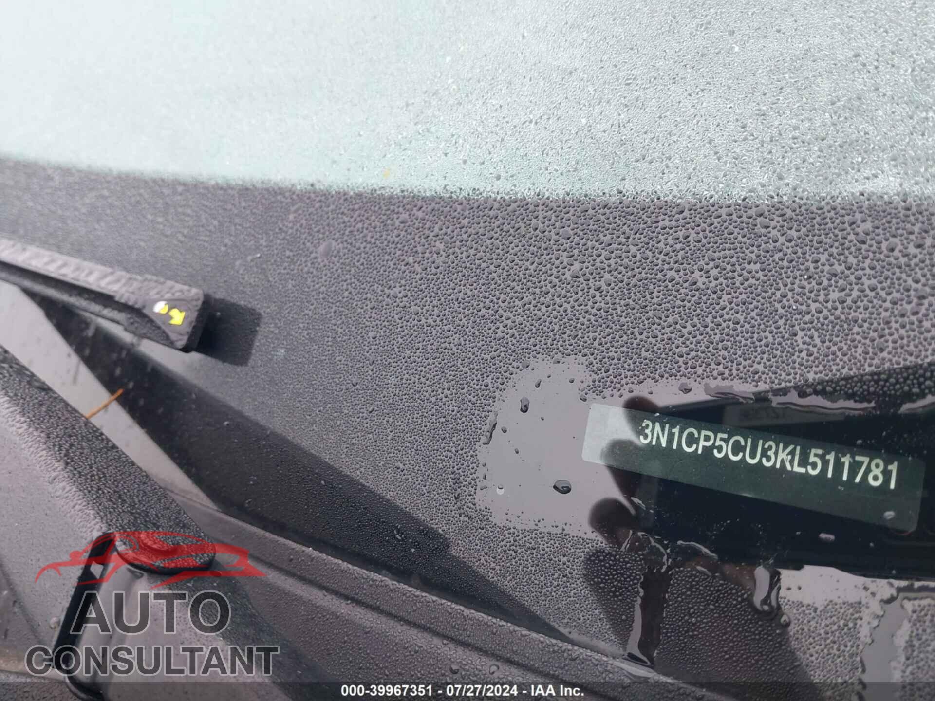 NISSAN KICKS 2019 - 3N1CP5CU3KL511781