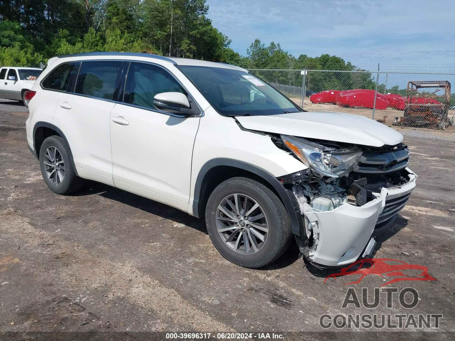 TOYOTA HIGHLANDER 2017 - 5TDKZRFH7HS517398