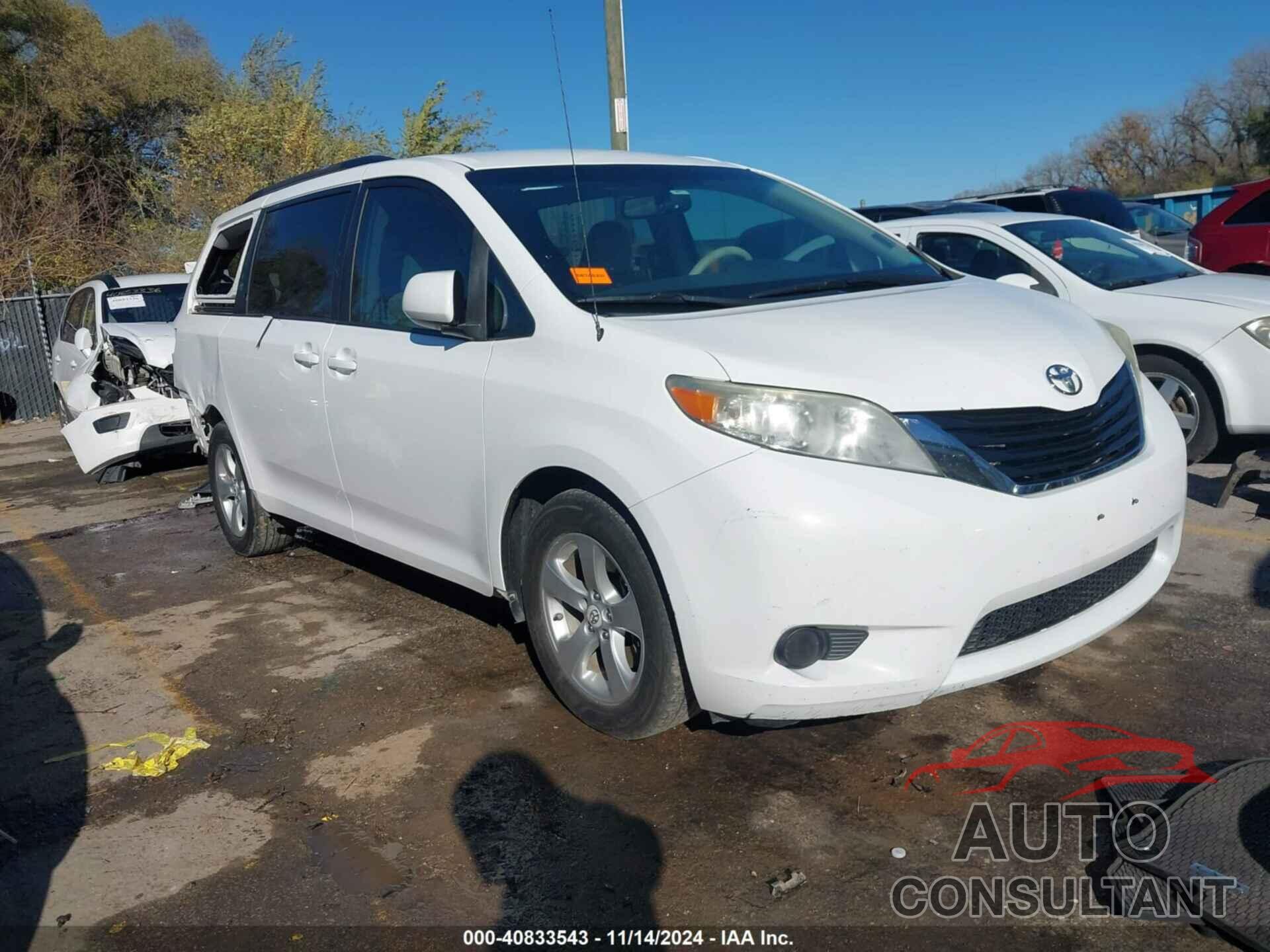 TOYOTA SIENNA 2012 - 5TDKK3DC6CS247906