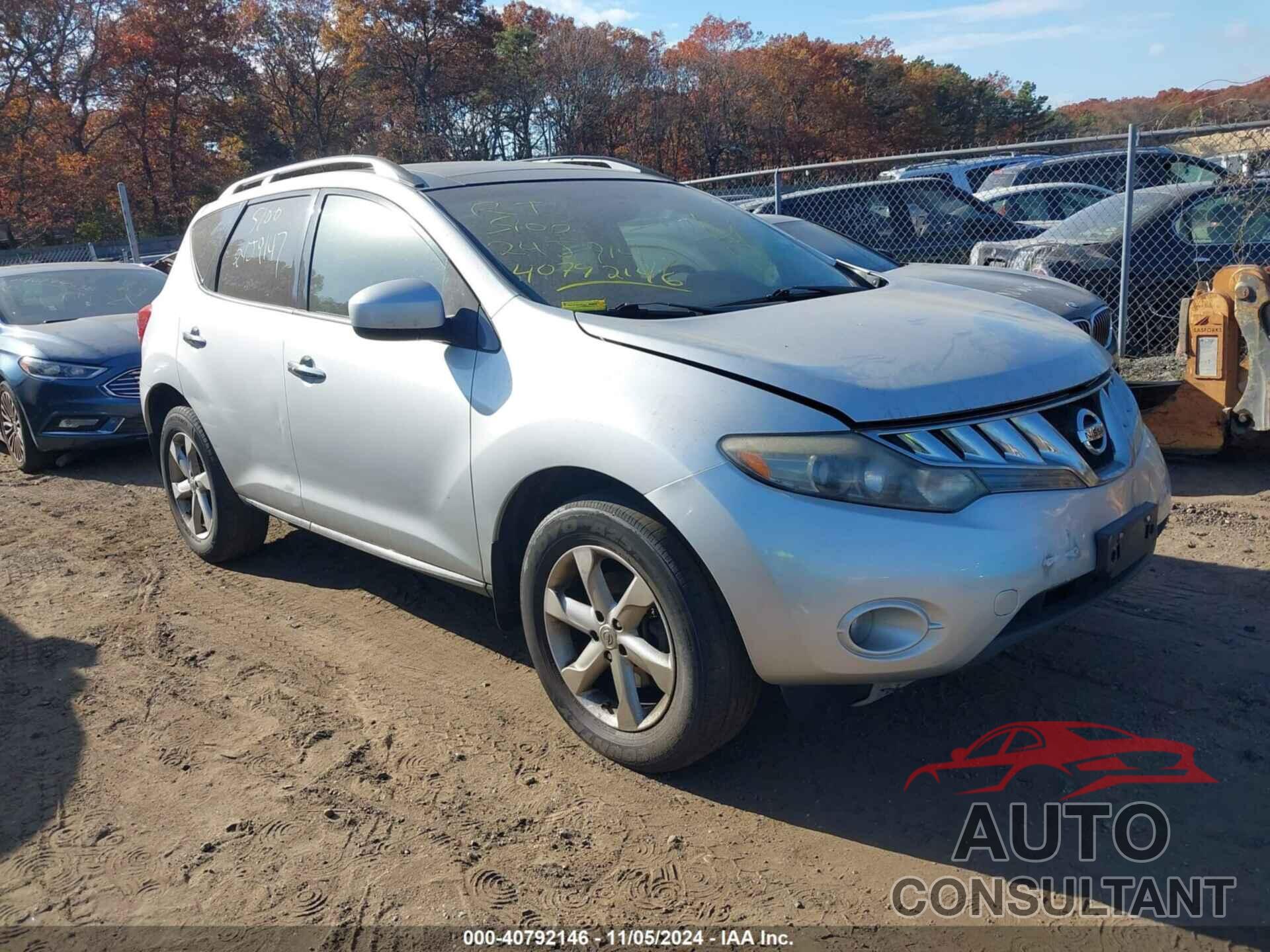 NISSAN MURANO 2009 - JN8AZ18WX9W211049