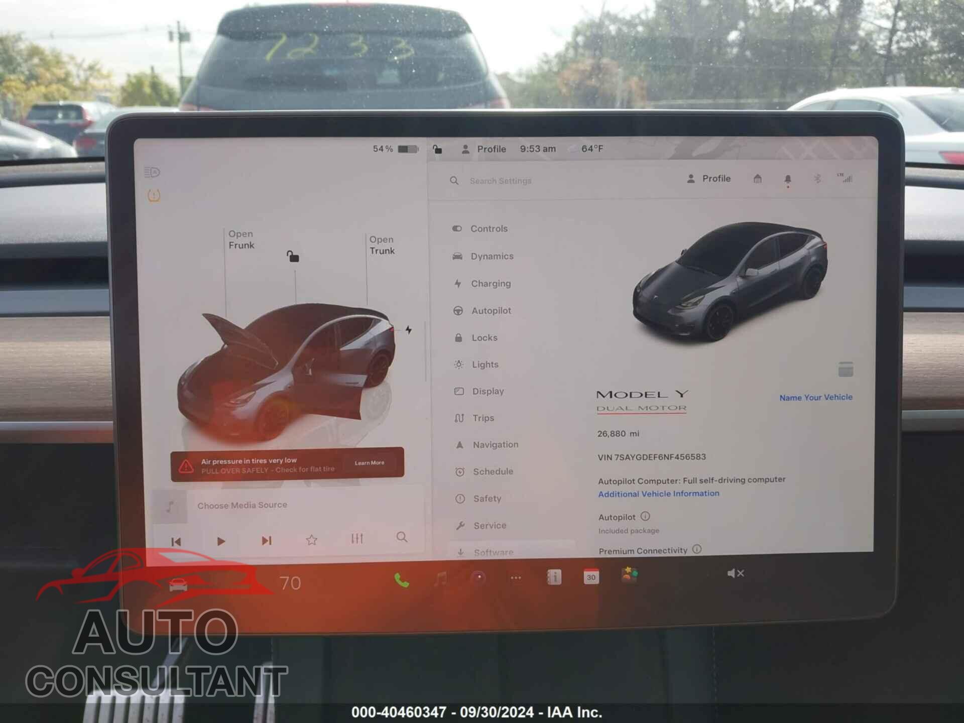 TESLA MODEL Y 2022 - 7SAYGDEF6NF456583