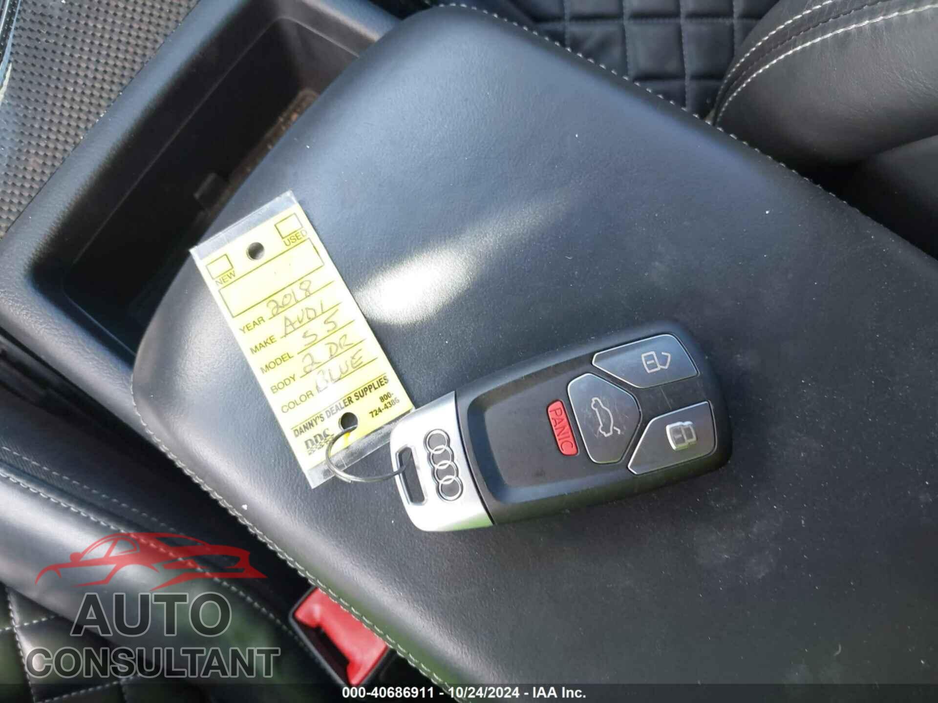 AUDI S5 2018 - WAU24GF58JN008003