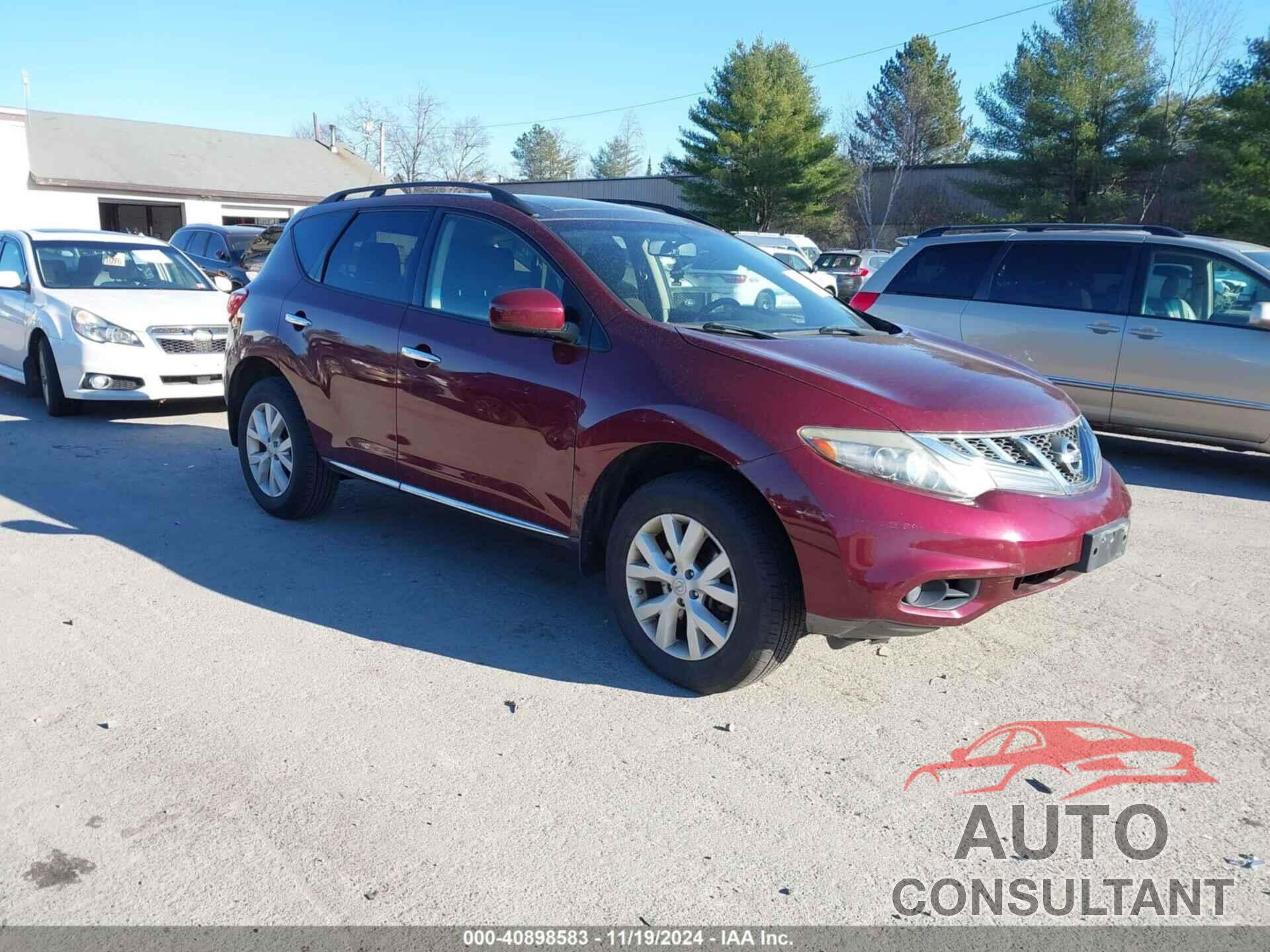 NISSAN MURANO 2012 - JN8AZ1MW3CW235805