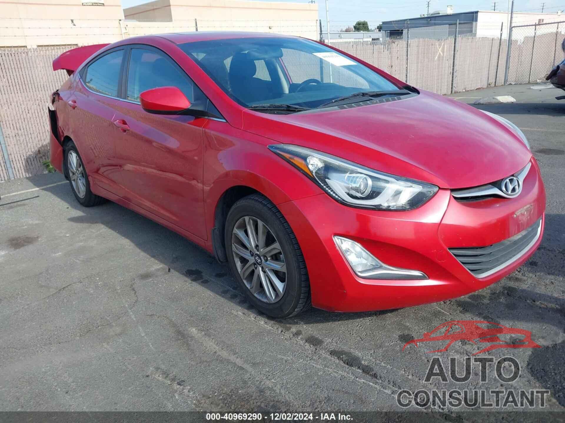 HYUNDAI ELANTRA 2015 - KMHDH4AE6FU446758