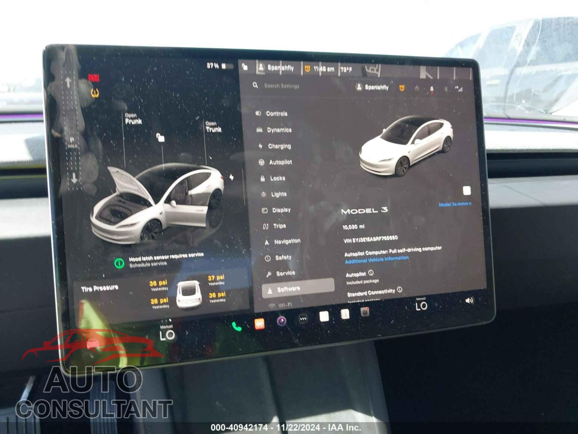 TESLA MODEL 3 2024 - 5YJ3E1EA9RF765650